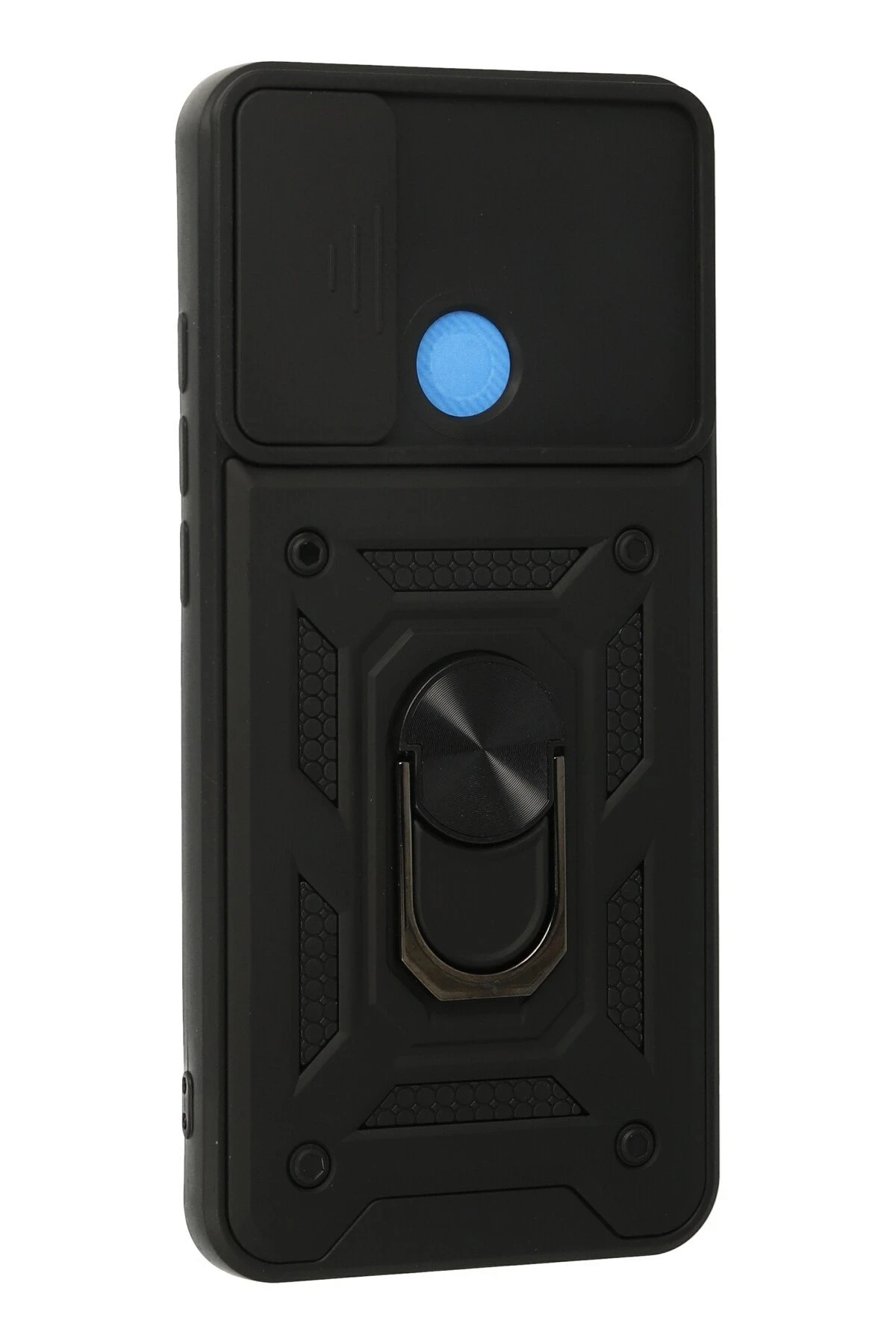 Newface Xiaomi Redmi 9C Kılıf Pars Lens Yüzüklü Silikon - Siyah