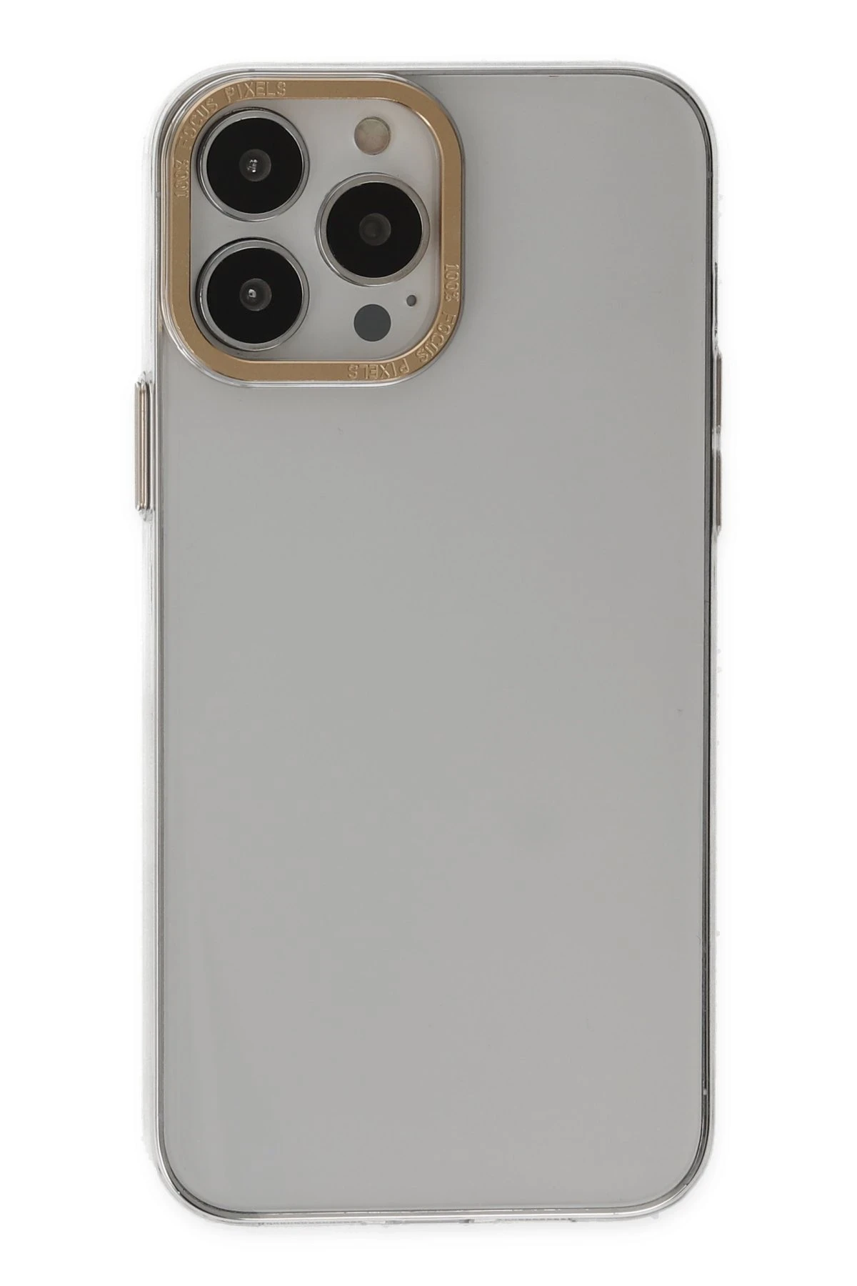 Newface iPhone 13 Pro Kılıf Anka PC Sert Metal Kapak - Şeffaf