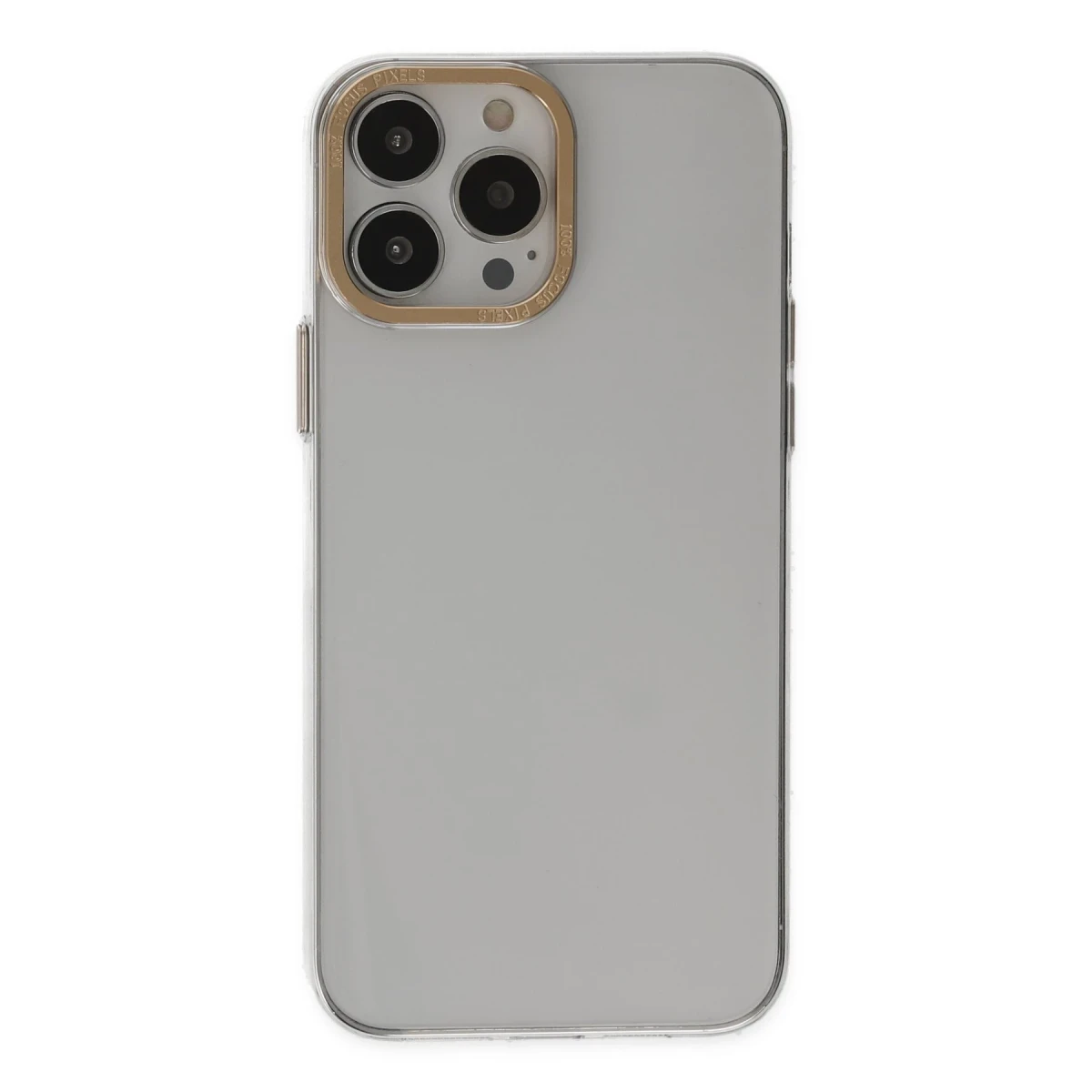 Newface Apple iPhone 13 Pro Kılıf Anka PC Sert Metal Kapak - Şeffaf