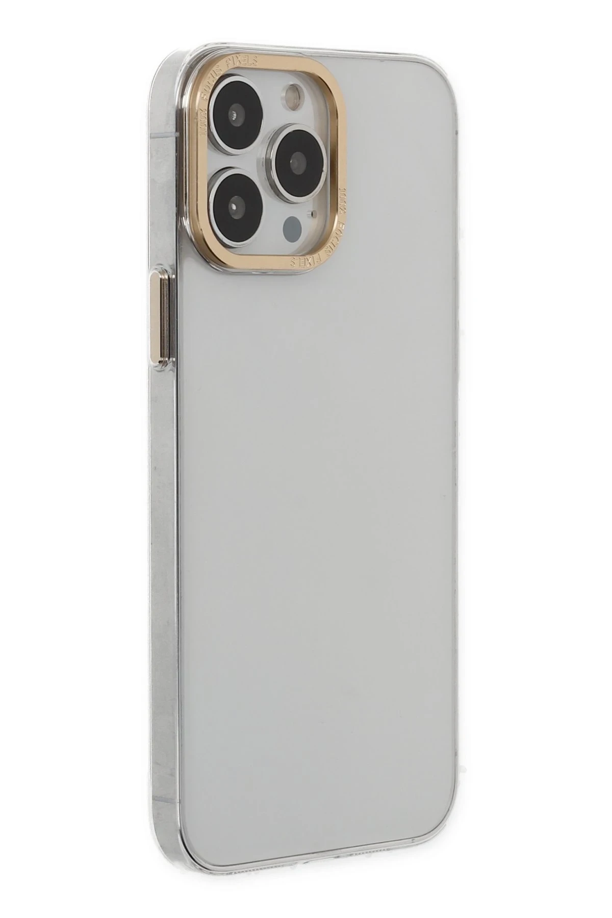 Newface iPhone 13 Pro Kılıf Anka PC Sert Metal Kapak - Şeffaf