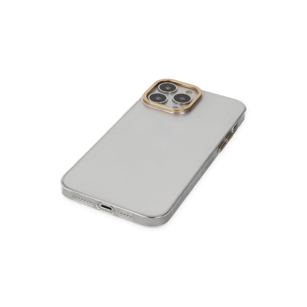 Newface Apple iPhone 13 Pro Kılıf Anka PC Sert Metal Kapak - Şeffaf