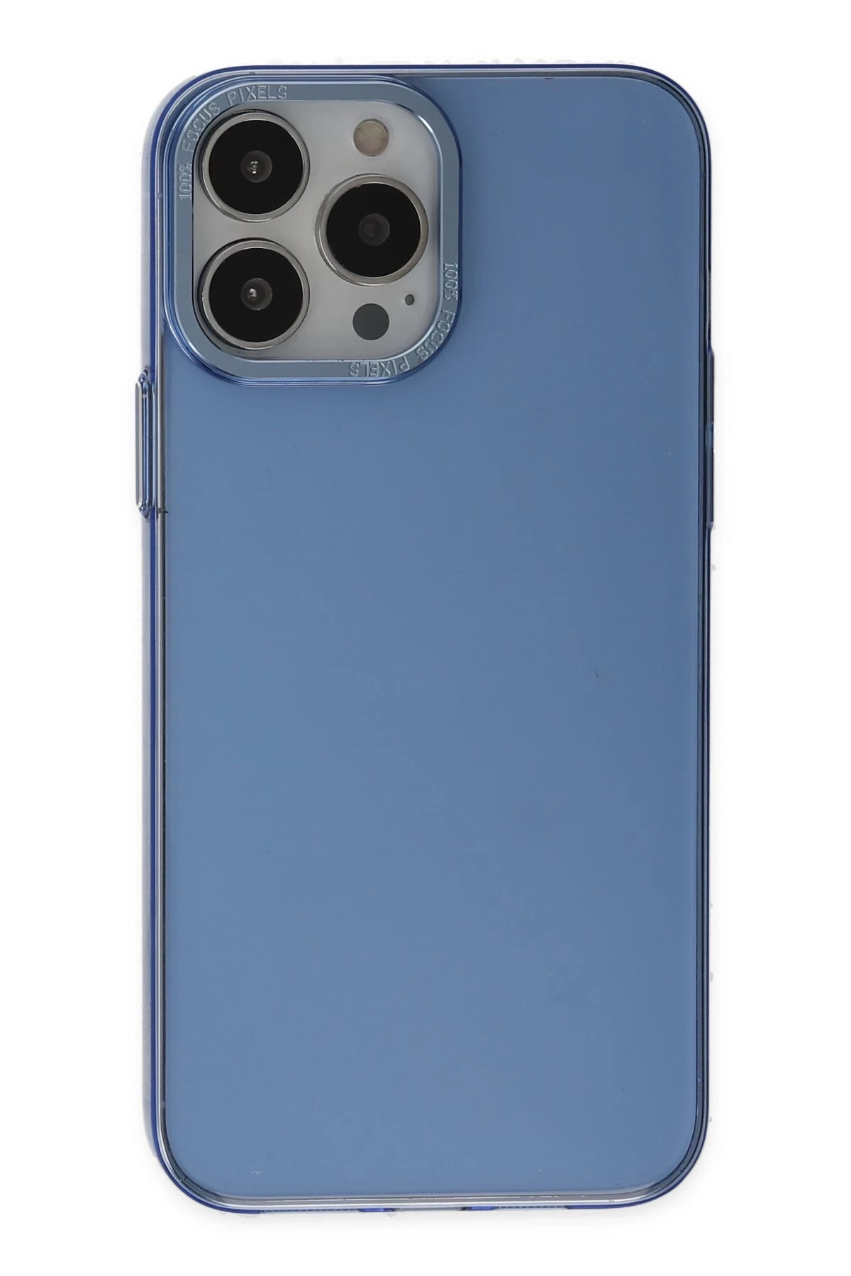 Newface iPhone 13 Pro Kılıf Anka PC Sert Metal Kapak - Mavi