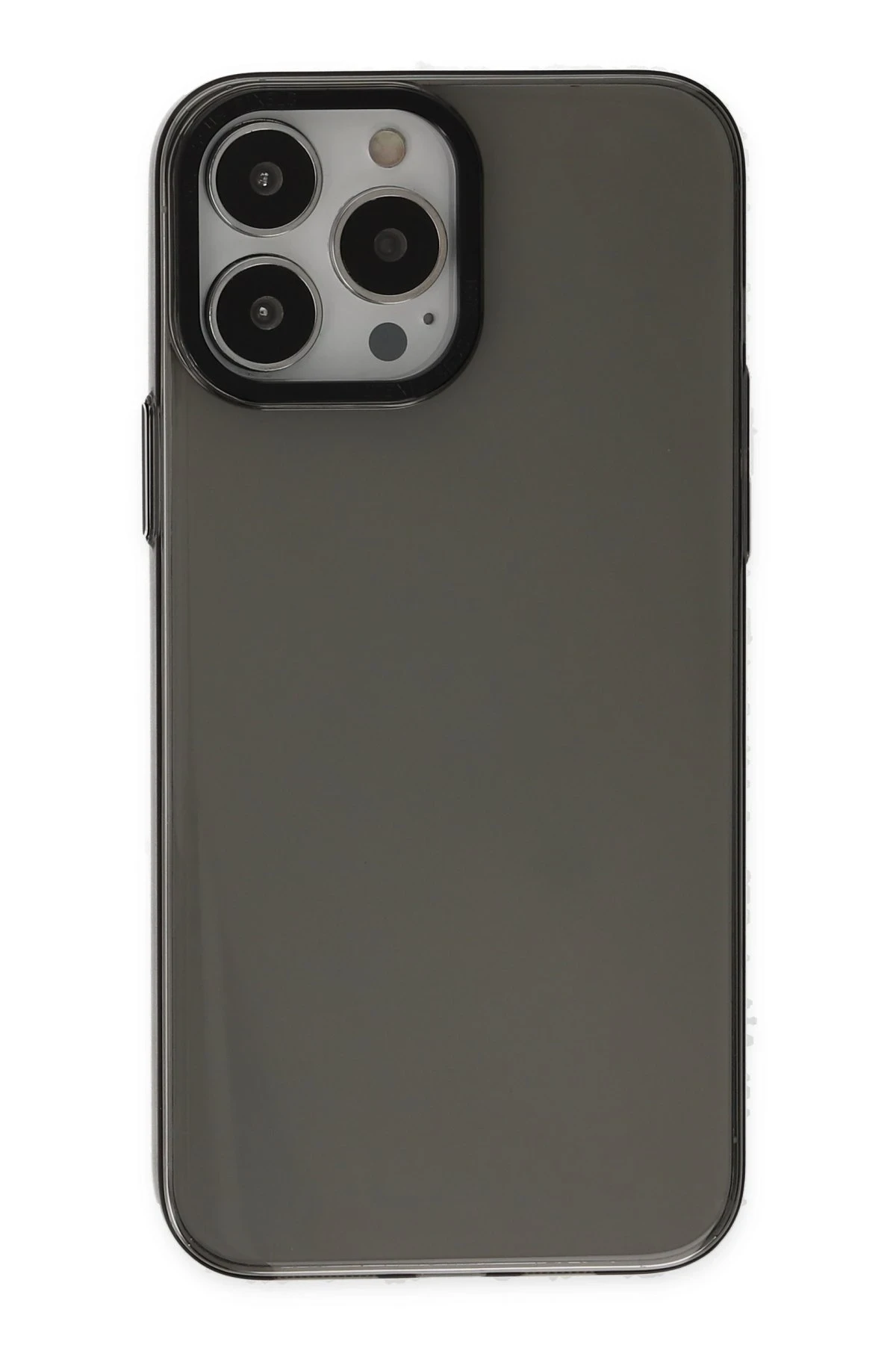 Newface iPhone 13 Pro Max Kılıf Anka PC Sert Metal Kapak - Siyah