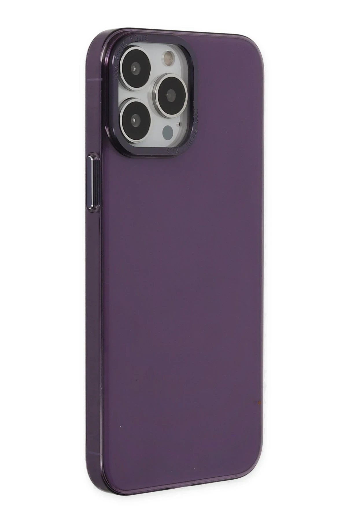 Newface iPhone 13 Pro Max Kılıf Anka PC Sert Metal Kapak - Mor
