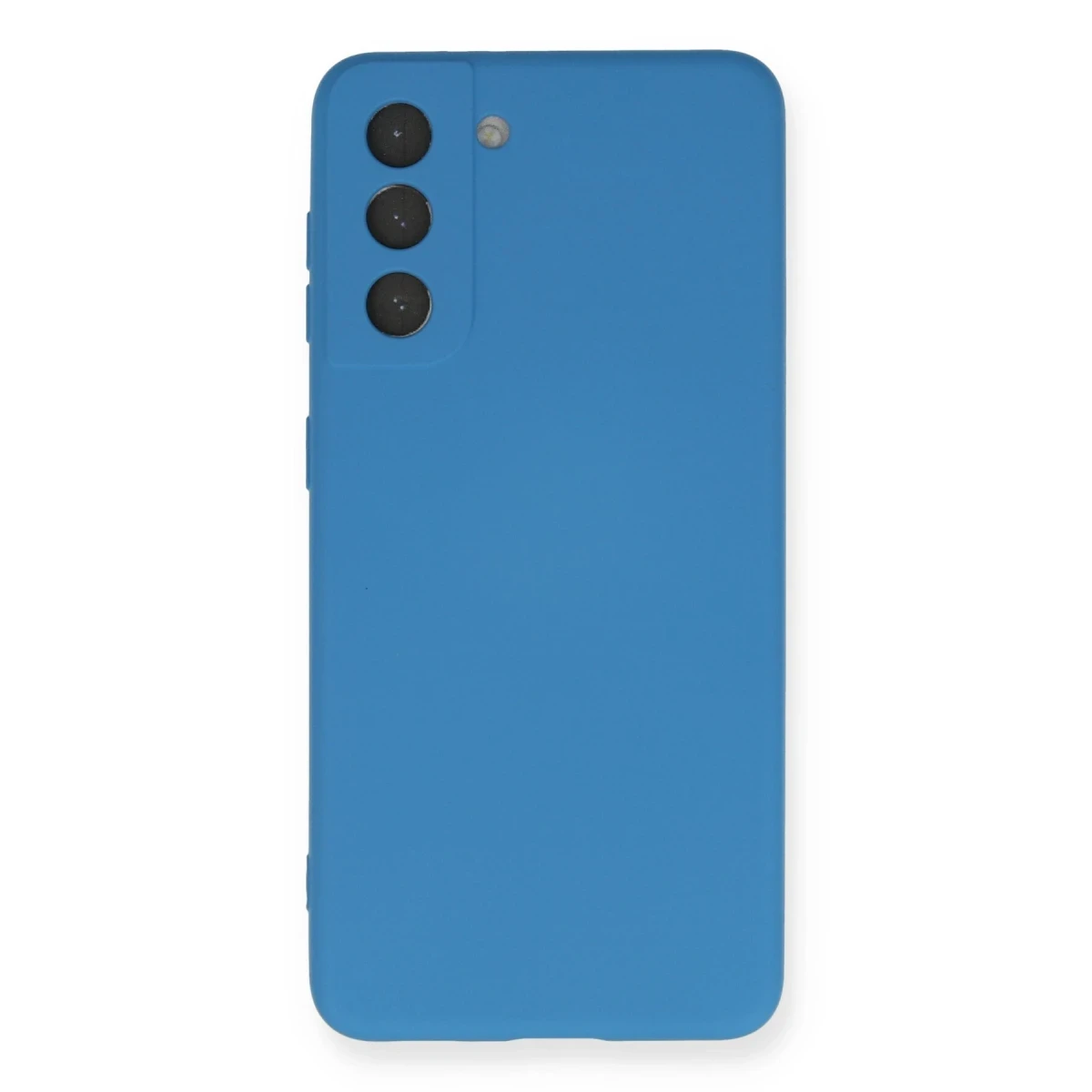 Newface Samsung Galaxy S21 FE Kılıf Nano içi Kadife Silikon - Mavi