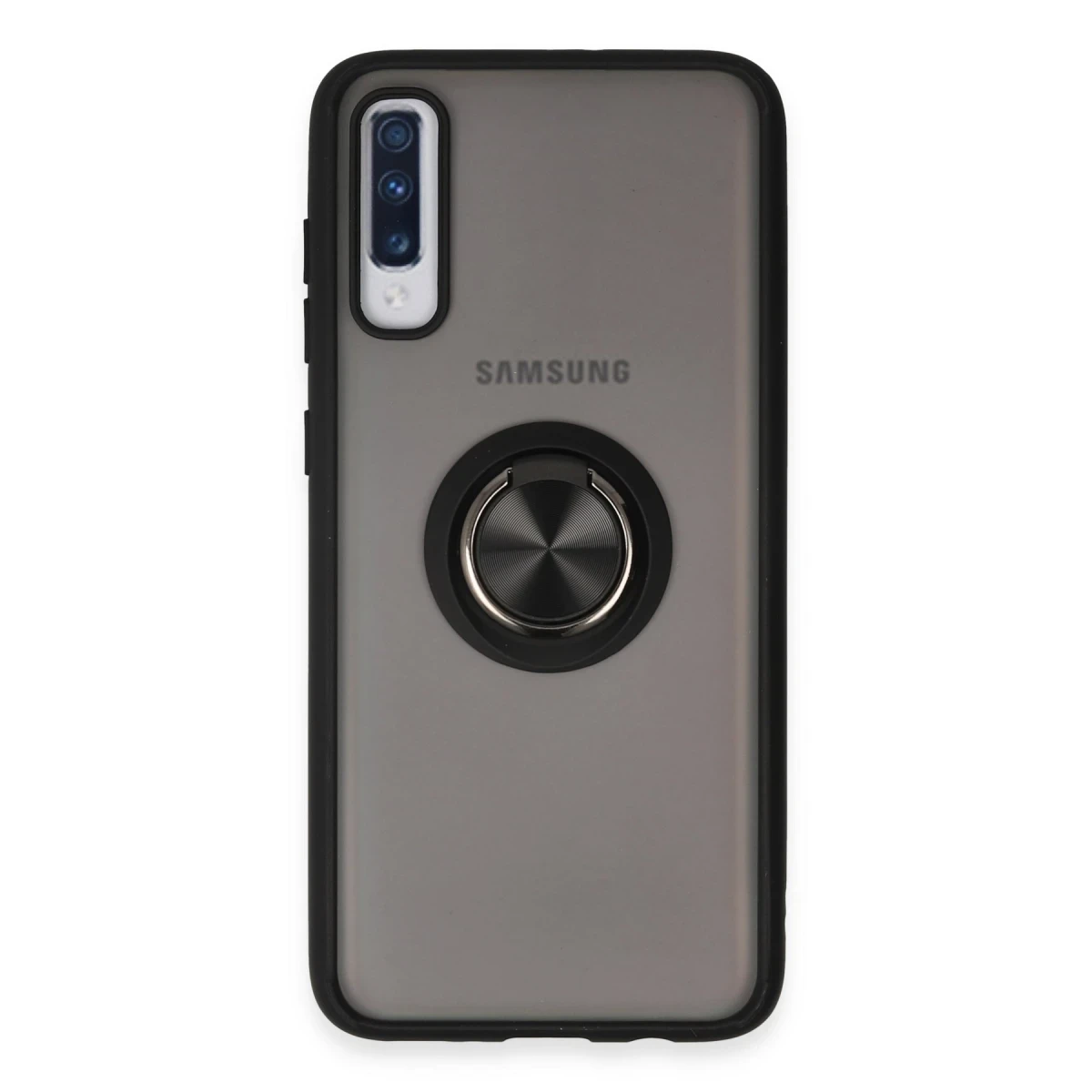 Newface Samsung Galaxy A70 Kılıf Montreal Yüzüklü Silikon Kapak - Siyah — görsel 5