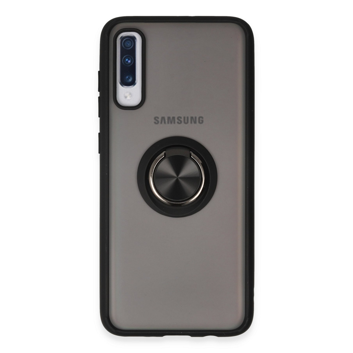 Newface Samsung Galaxy A70 Kılıf Montreal Yüzüklü Silikon Kapak - Siyah — görsel 9