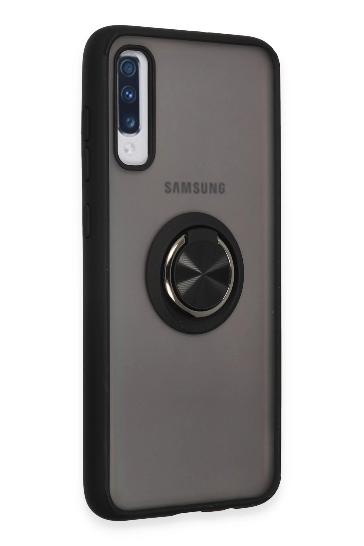 Newface Samsung Galaxy A70 Kılıf Montreal Yüzüklü Silikon Kapak - Siyah — görsel 2