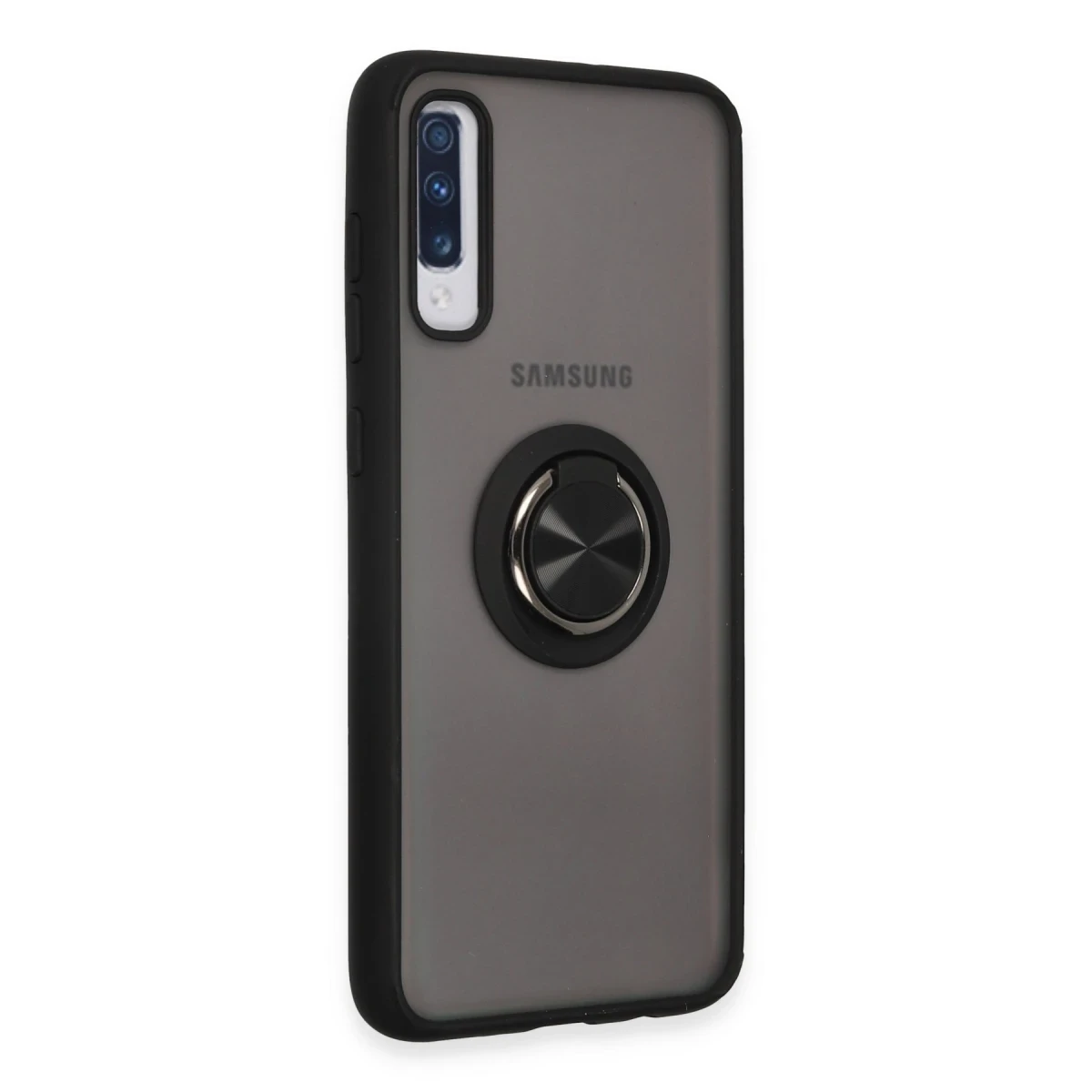 Newface Samsung Galaxy A70 Kılıf Montreal Yüzüklü Silikon Kapak - Siyah — görsel 6