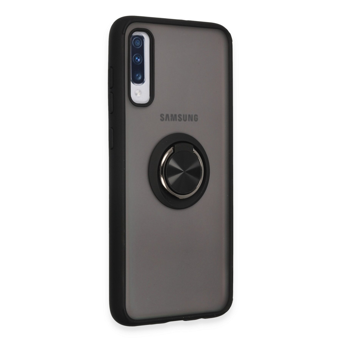 Newface Samsung Galaxy A70 Kılıf Montreal Yüzüklü Silikon Kapak - Siyah — görsel 10