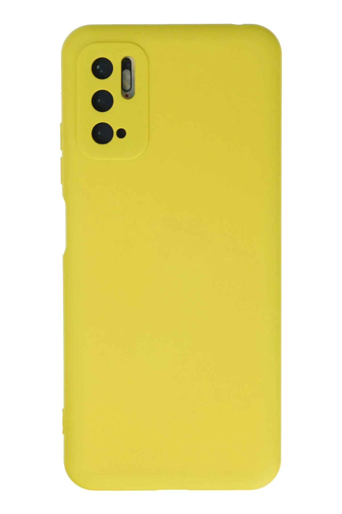 Newface Xiaomi Redmi Note 10 5G Kılıf Nano içi Kadife Silikon - Sarı