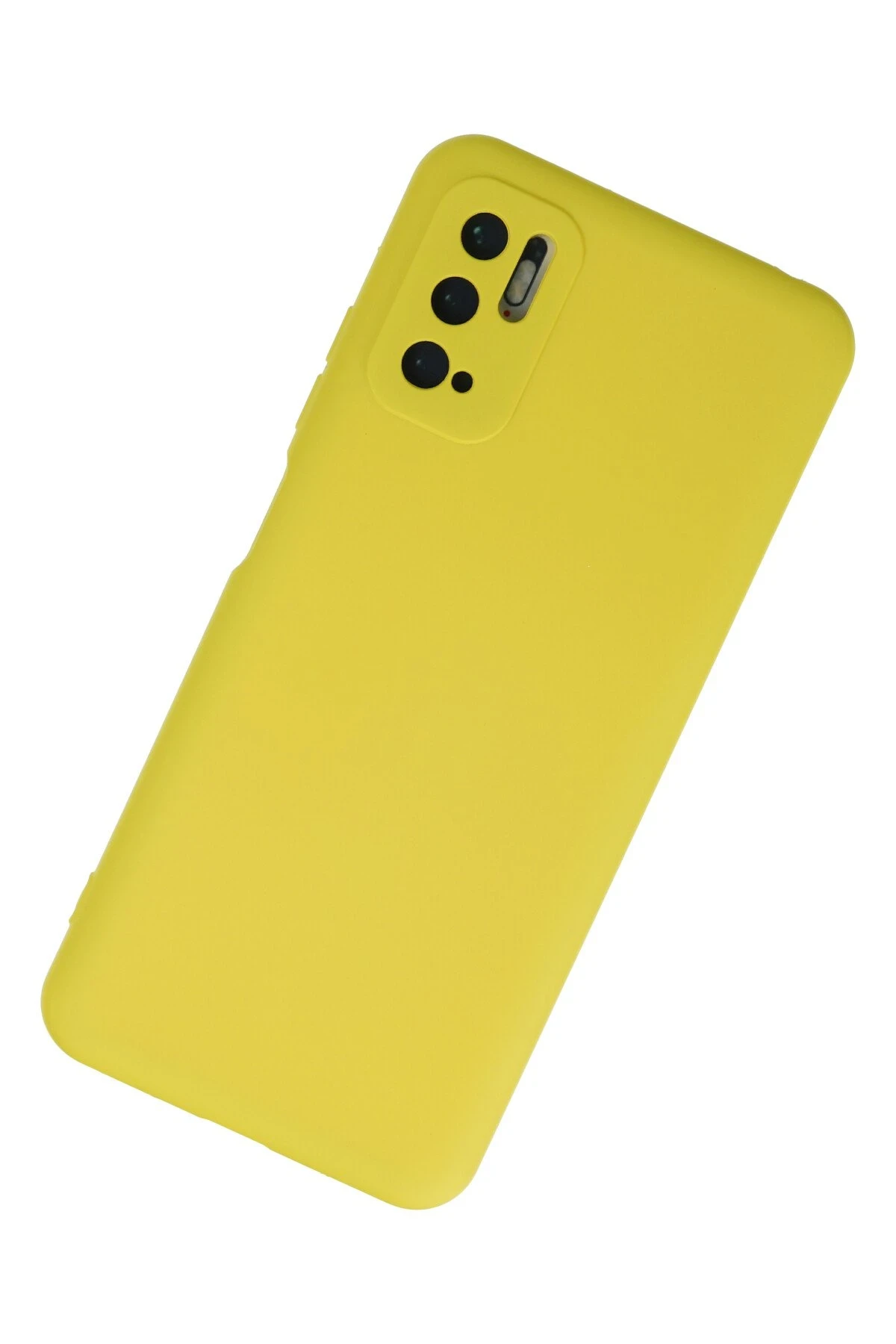 Newface Xiaomi Redmi Note 10 5G Kılıf Nano içi Kadife Silikon - Sarı