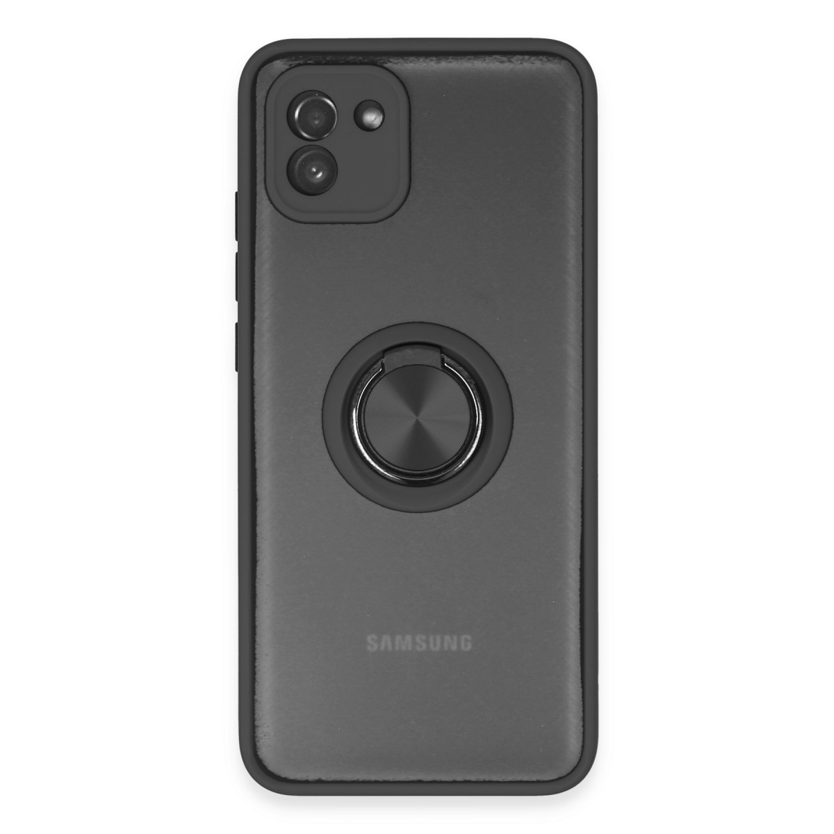Newface Samsung Galaxy A03 Kılıf Montreal Yüzüklü Silikon Kapak - Siyah — görsel 9