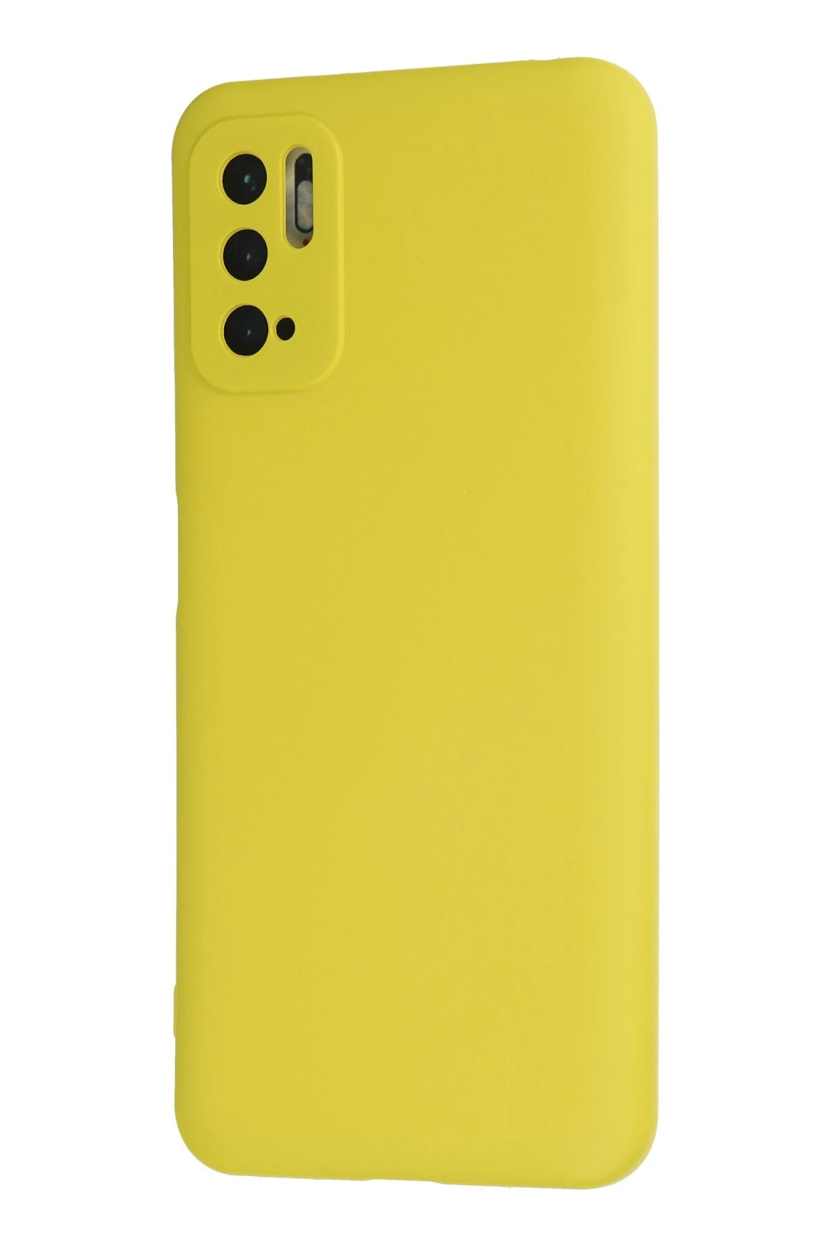 Newface Xiaomi Redmi Note 10 5G Kılıf Nano içi Kadife Silikon - Sarı