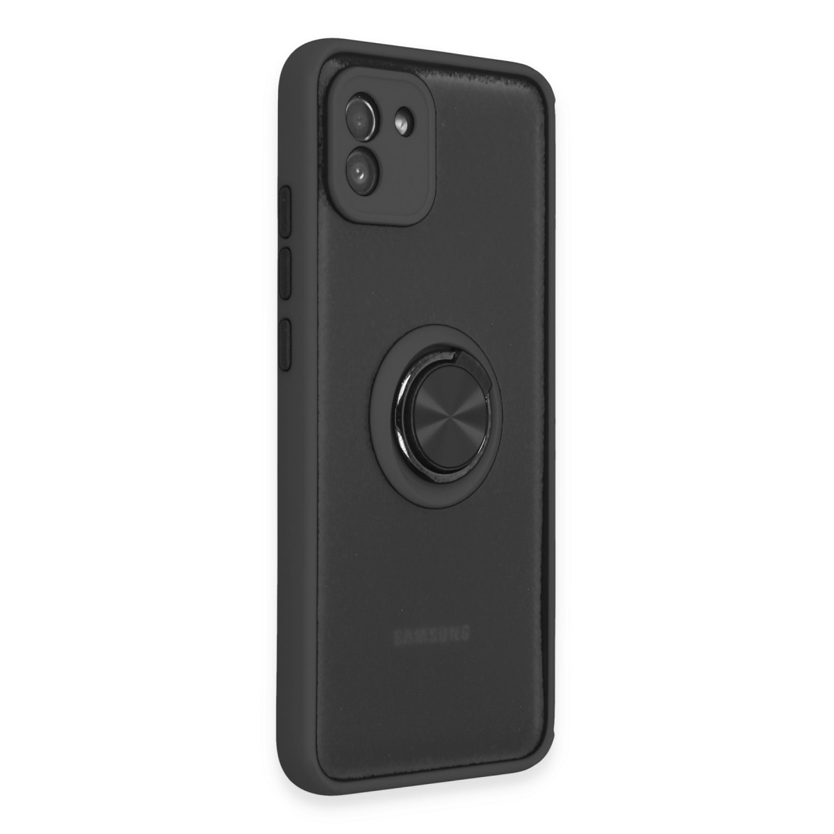 Newface Samsung Galaxy A03 Kılıf Montreal Yüzüklü Silikon Kapak - Siyah — görsel 10
