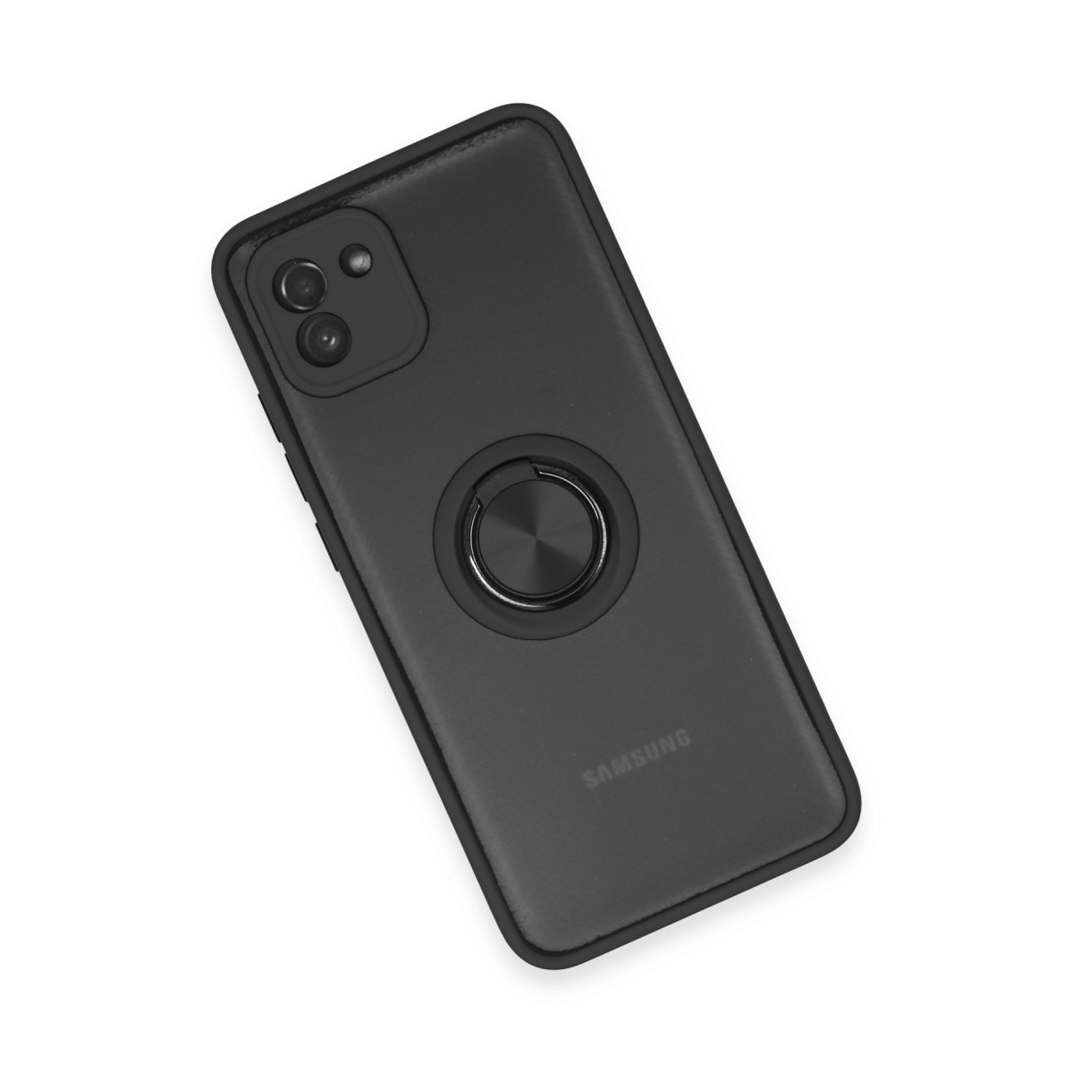 Newface Samsung Galaxy A03 Kılıf Montreal Yüzüklü Silikon Kapak - Siyah — görsel 11