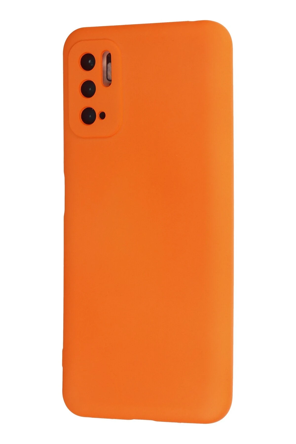 Newface Xiaomi Redmi Note 10 5G Kılıf Nano içi Kadife Silikon - Turuncu