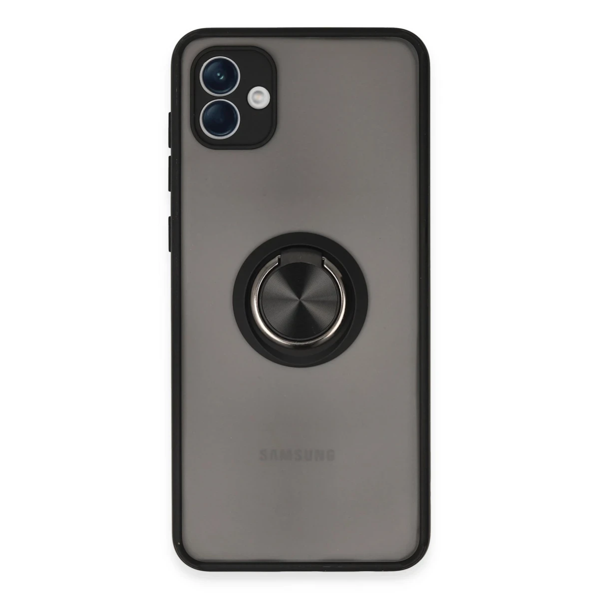 Newface Samsung Galaxy A04 Kılıf Montreal Yüzüklü Silikon Kapak - Siyah — görsel 5
