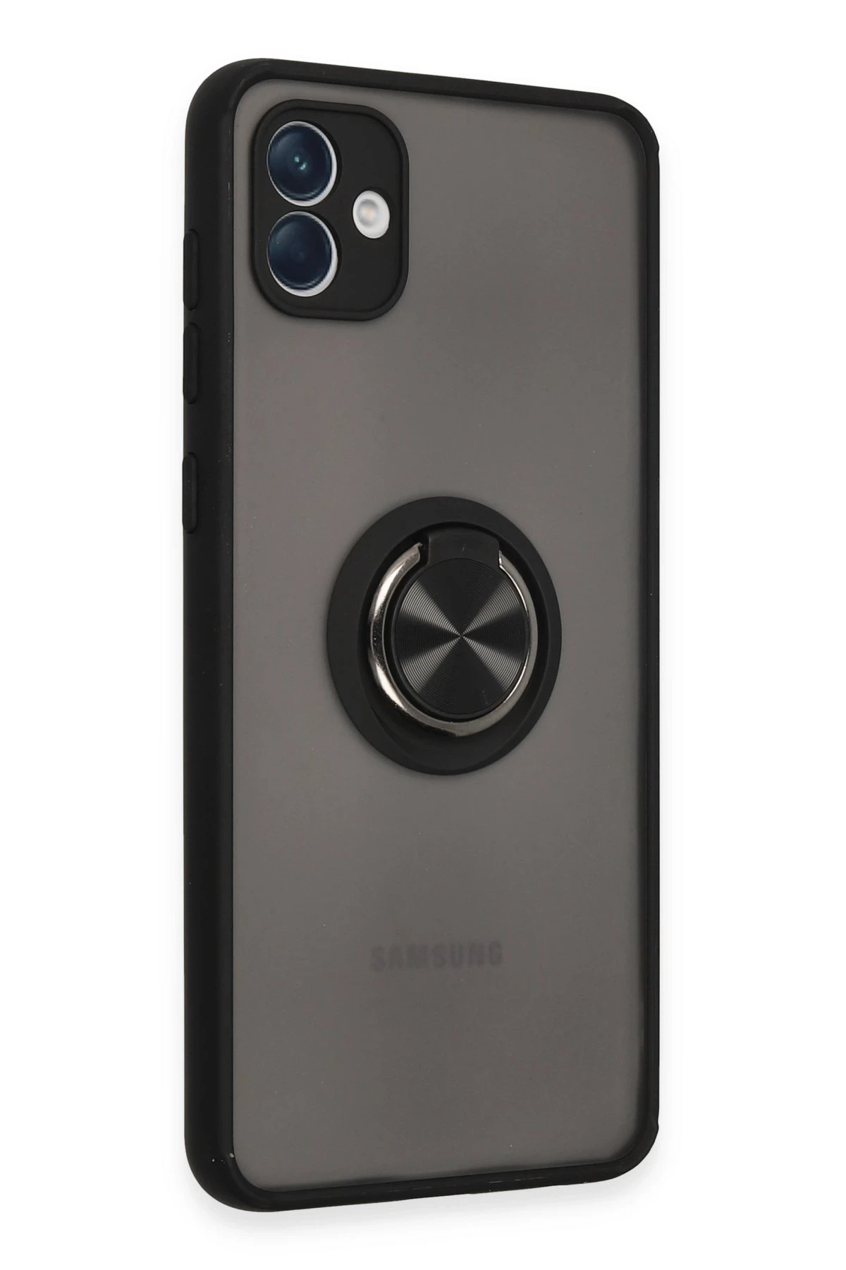 Newface Samsung Galaxy A04 Kılıf Montreal Yüzüklü Silikon Kapak - Siyah — görsel 2