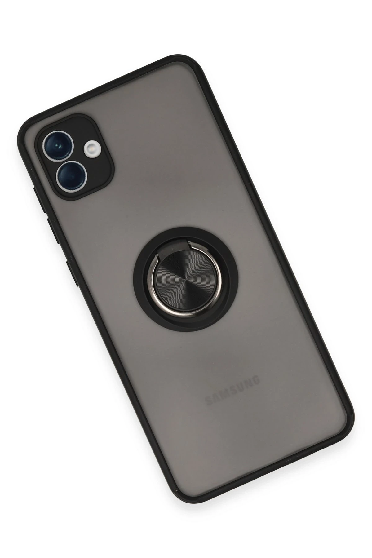 Newface Samsung Galaxy A04 Kılıf Montreal Yüzüklü Silikon Kapak - Siyah — görsel 3