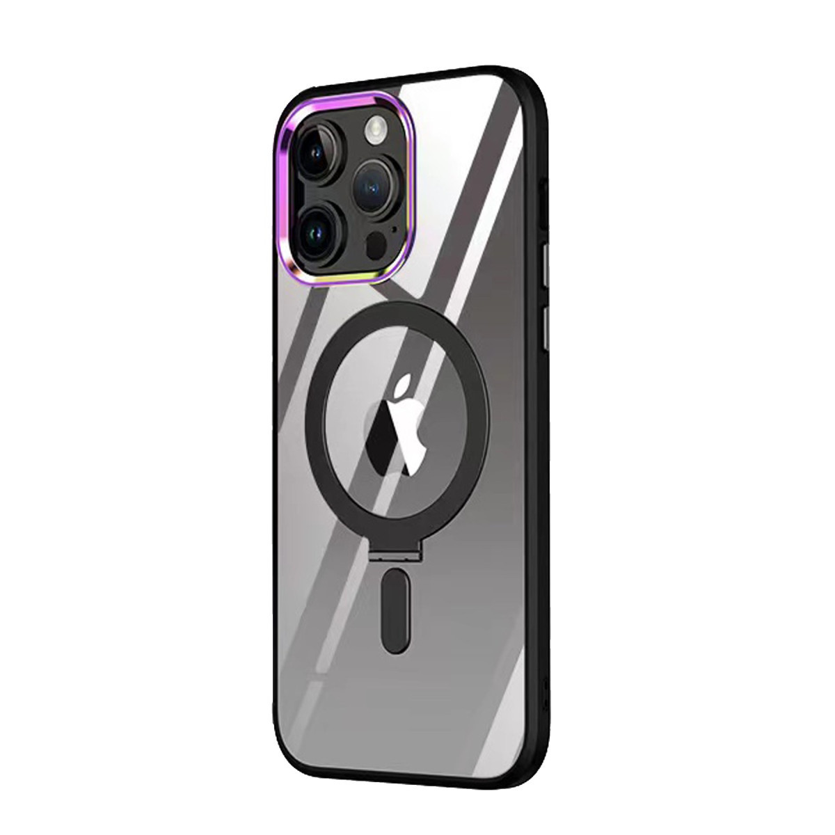 Newface Apple iPhone 13 Pro Max Kılıf Mudo Magneticsafe Standlı Kapak - Siyah — görsel 3
