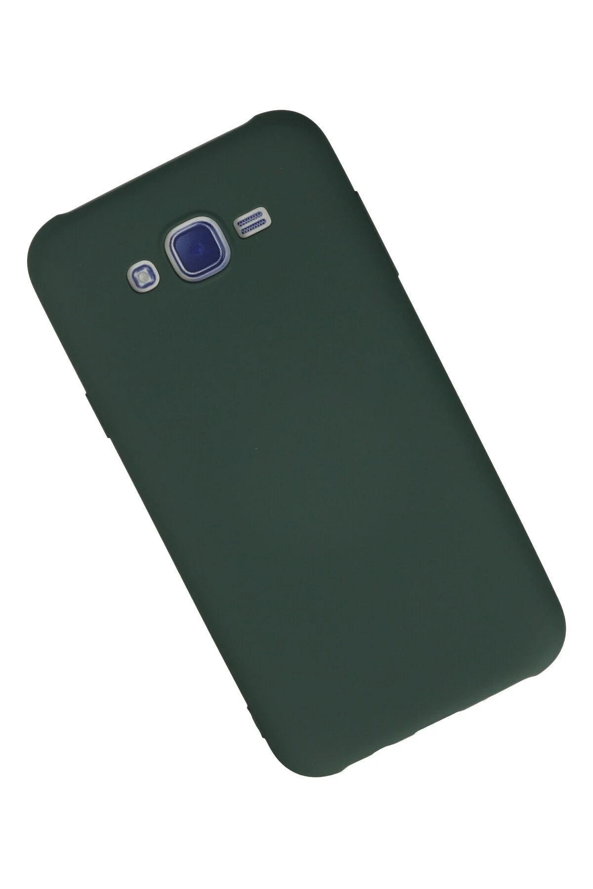 Newface Samsung Galaxy J7 Kılıf Nano içi Kadife Silikon - Koyu Yeşil