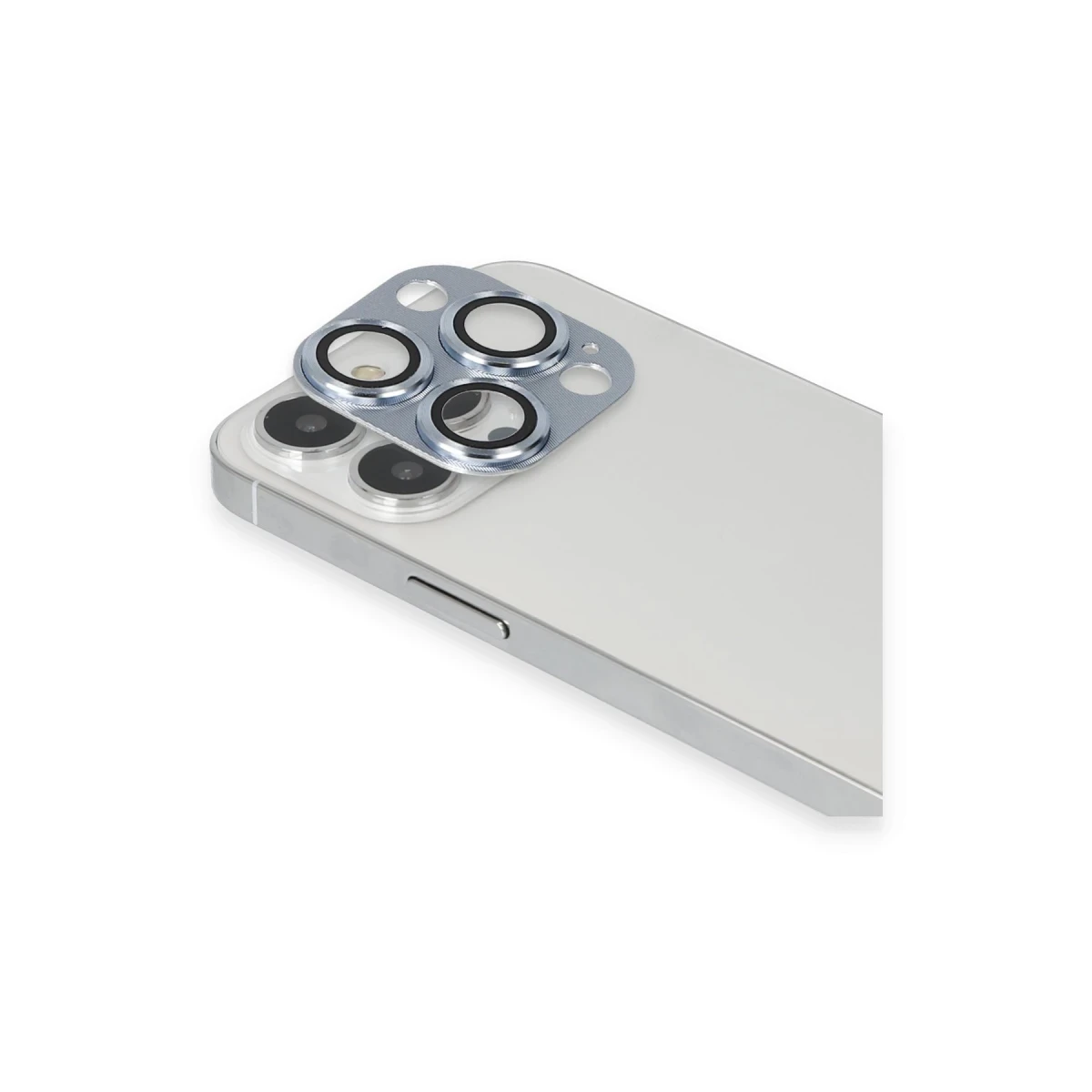 Apple iPhone 13 Pro Max Pers Alüminyum Kamera Lens - Sierra Blue