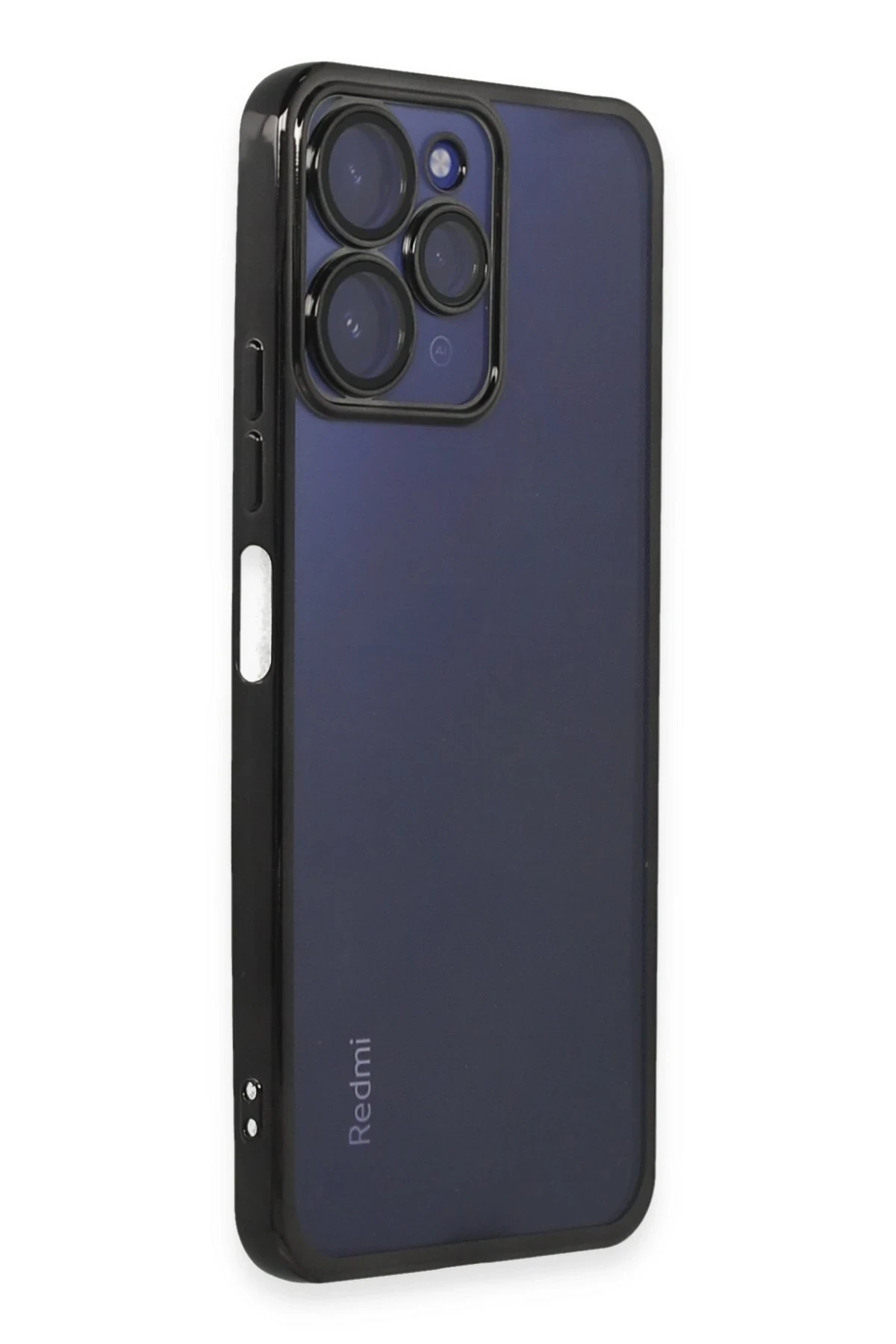 Newface Xiaomi Redmi 12 Kılıf Razer Lensli Silikon - Siyah