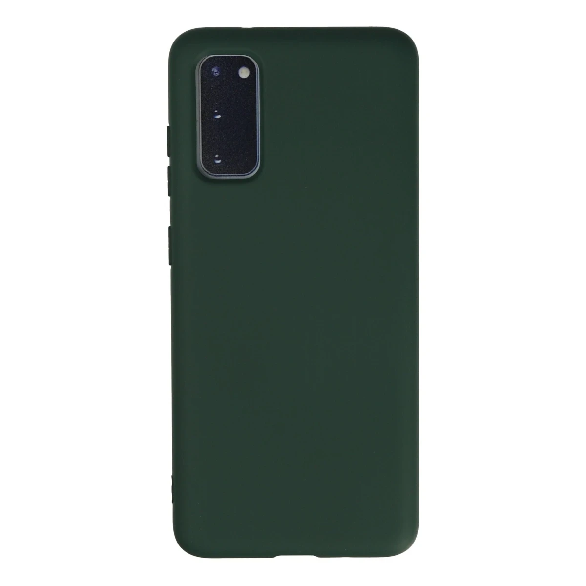 Newface Samsung Galaxy S20 Kılıf Nano içi Kadife Silikon - Koyu Yeşil