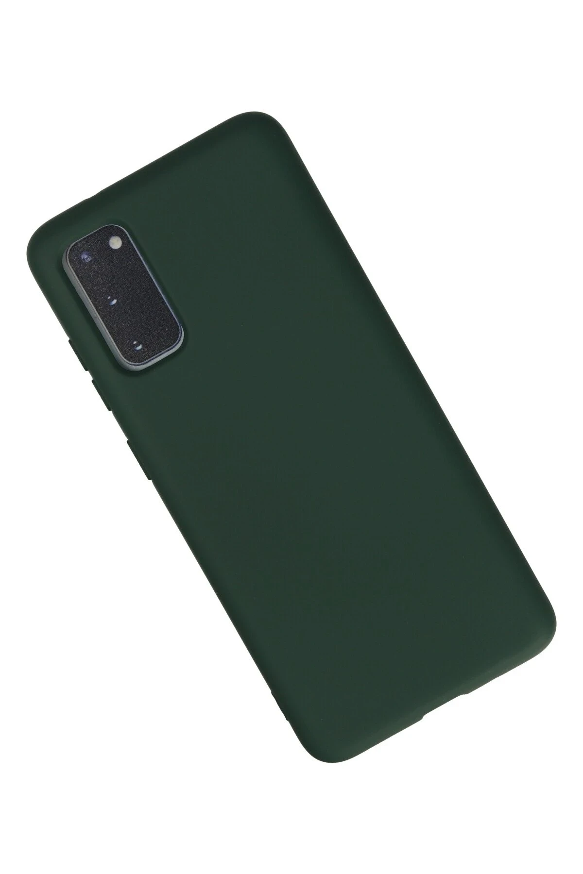 Newface Samsung Galaxy S20 Kılıf Nano içi Kadife Silikon - Koyu Yeşil
