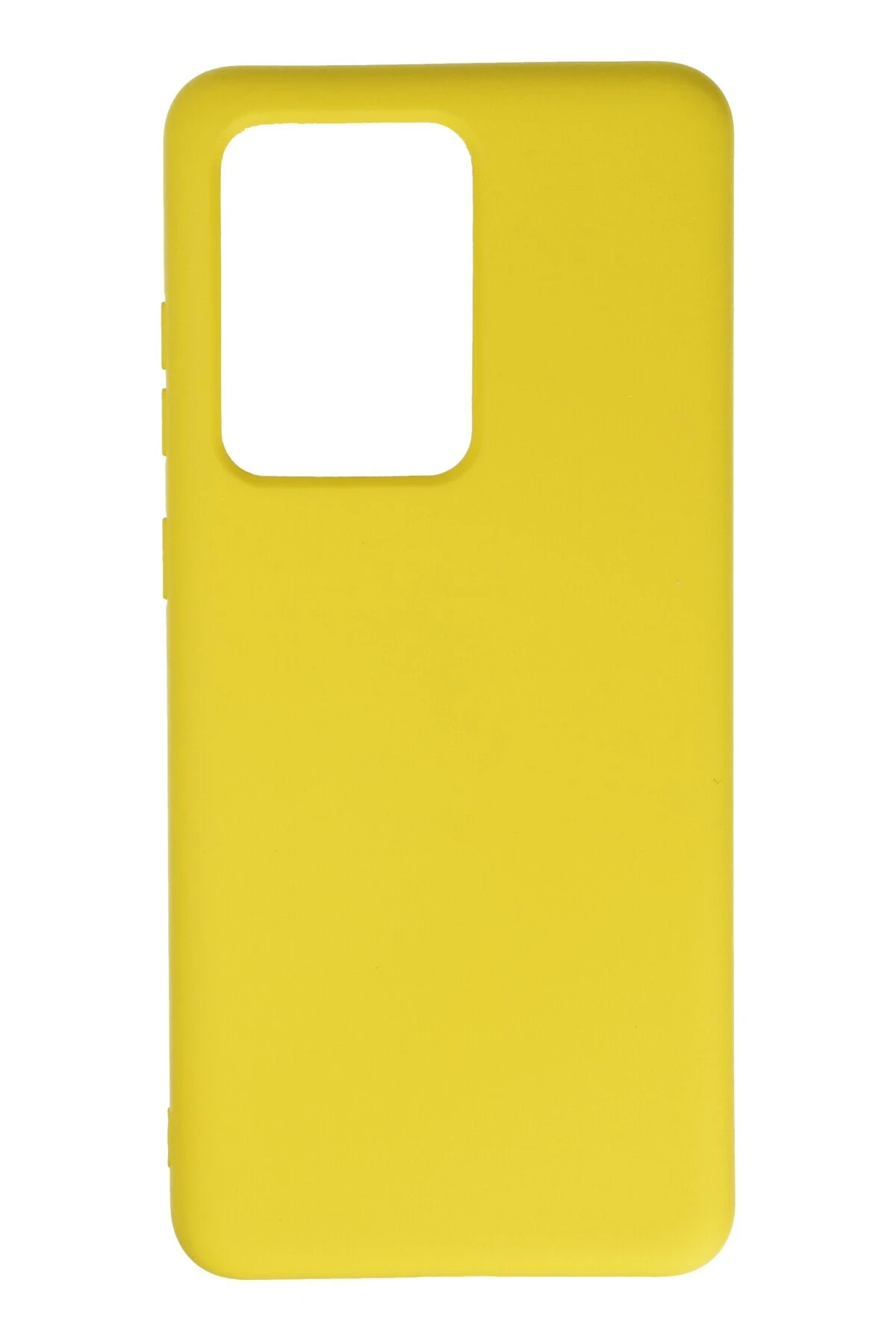 Newface Samsung Galaxy S20 Ultra Kılıf Nano içi Kadife Silikon - Sarı