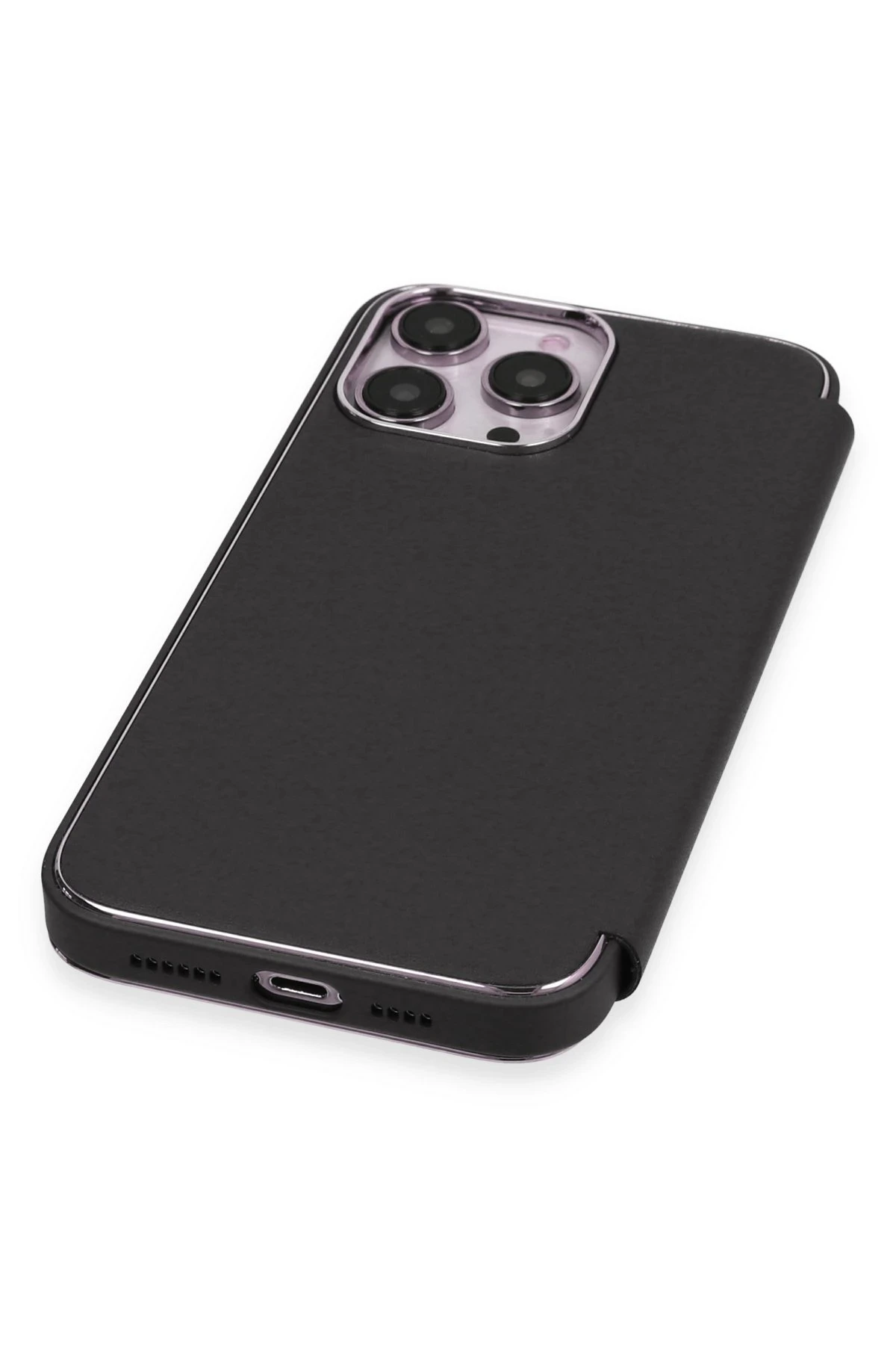 Newface Apple iPhone 14 Pro Max Kılıf Dolpin Kapaklı - Siyah — görsel 6