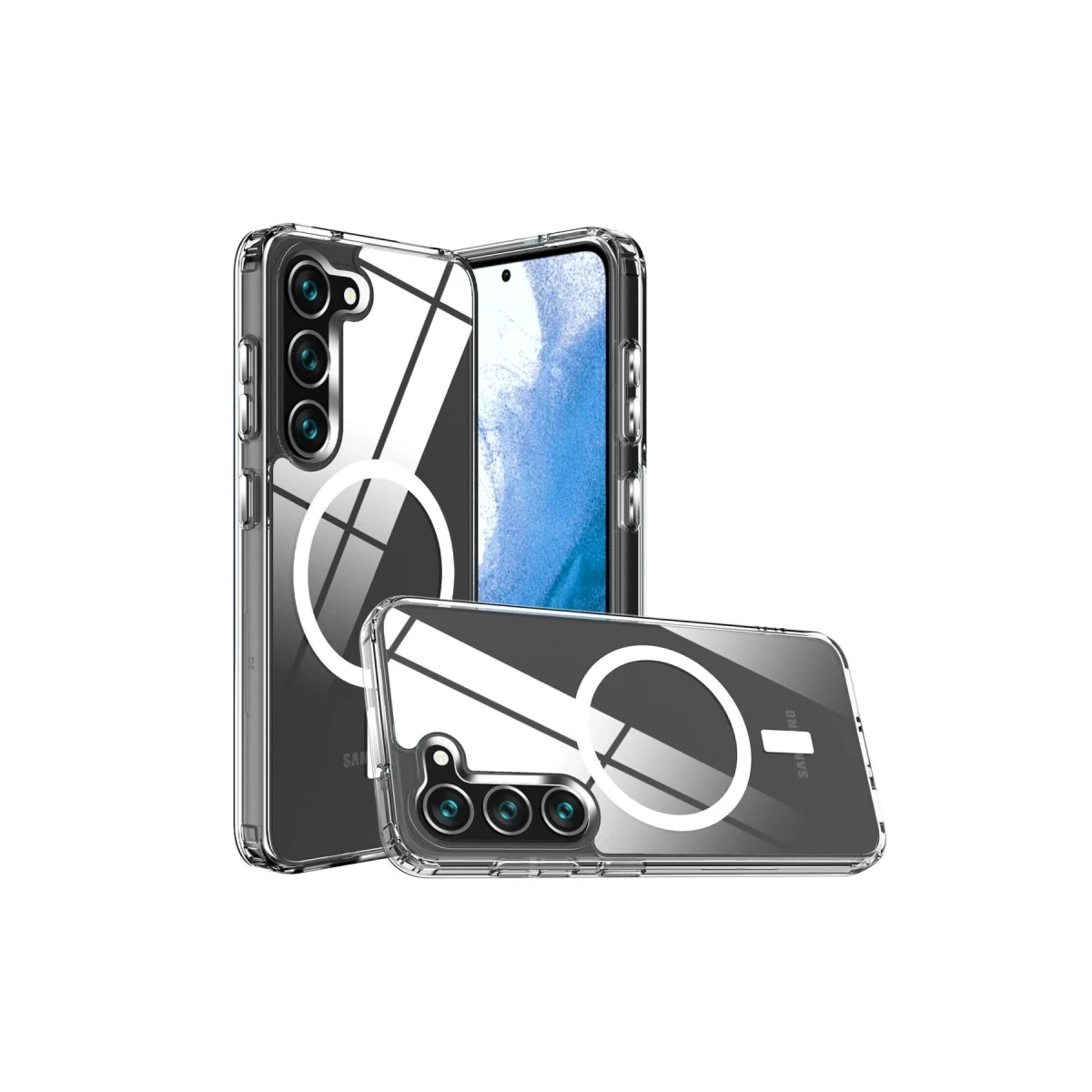 Newface Samsung Galaxy S23 Kılıf Magneticsafe Şeffaf Silikon - Şeffaf — görsel 11