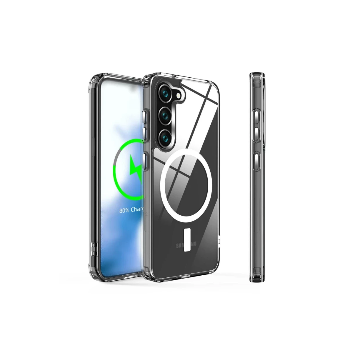 Newface Samsung Galaxy S23 Plus Kılıf Magneticsafe Şeffaf Silikon - Şeffaf — görsel 10