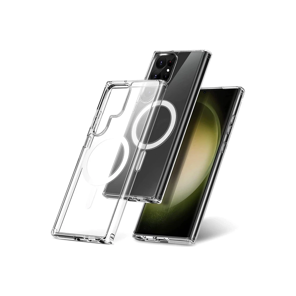 Newface Samsung Galaxy S23 Ultra Kılıf Magneticsafe Şeffaf Silikon - Şeffaf — görsel 9