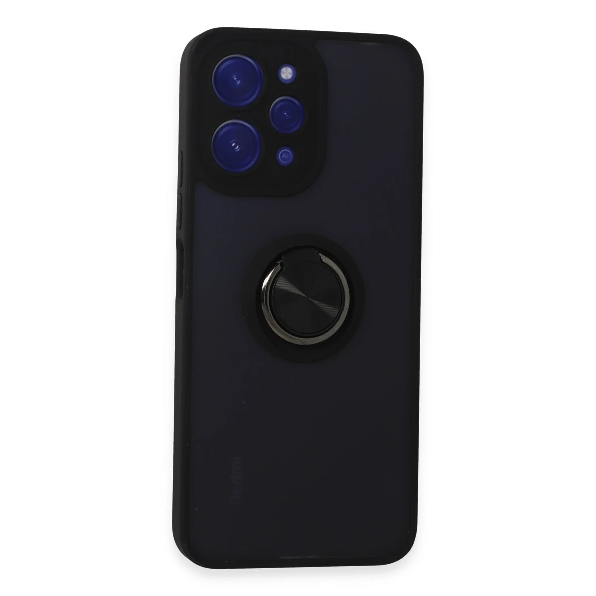 Newface Xiaomi Redmi 12 Kılıf Montreal Yüzüklü Silikon Kapak - Siyah — görsel 6