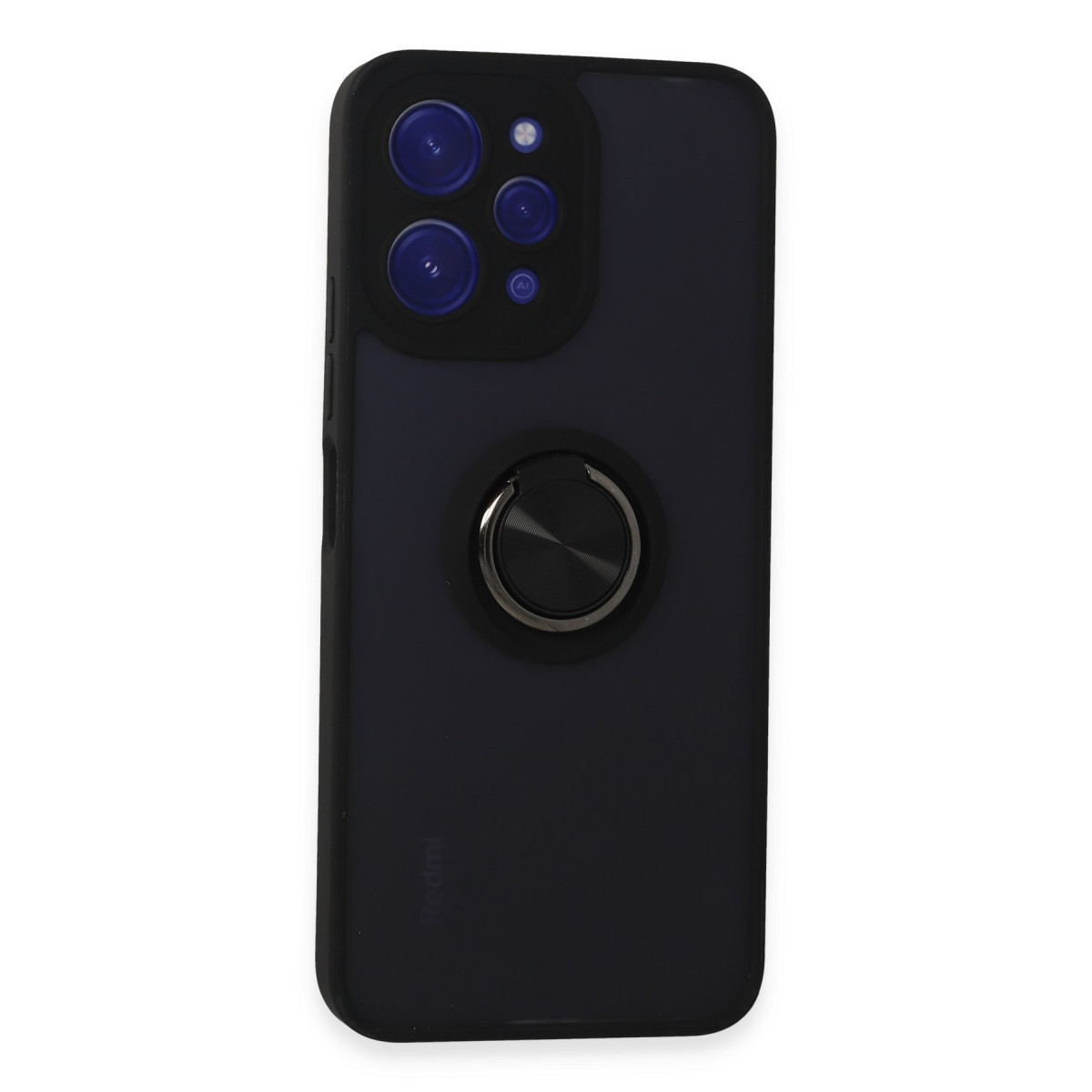 Newface Xiaomi Redmi 12 Kılıf Montreal Yüzüklü Silikon Kapak - Siyah — görsel 11