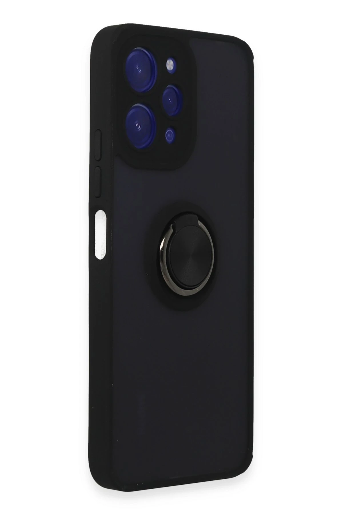 Newface Xiaomi Redmi 12 Kılıf Montreal Yüzüklü Silikon Kapak - Siyah — görsel 2