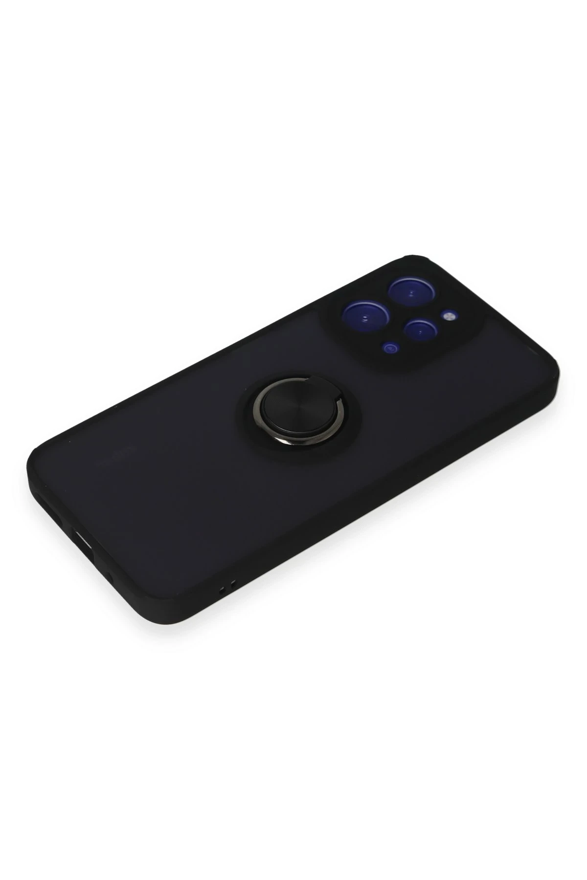 Newface Xiaomi Redmi 12 Kılıf Montreal Yüzüklü Silikon Kapak - Siyah — görsel 4