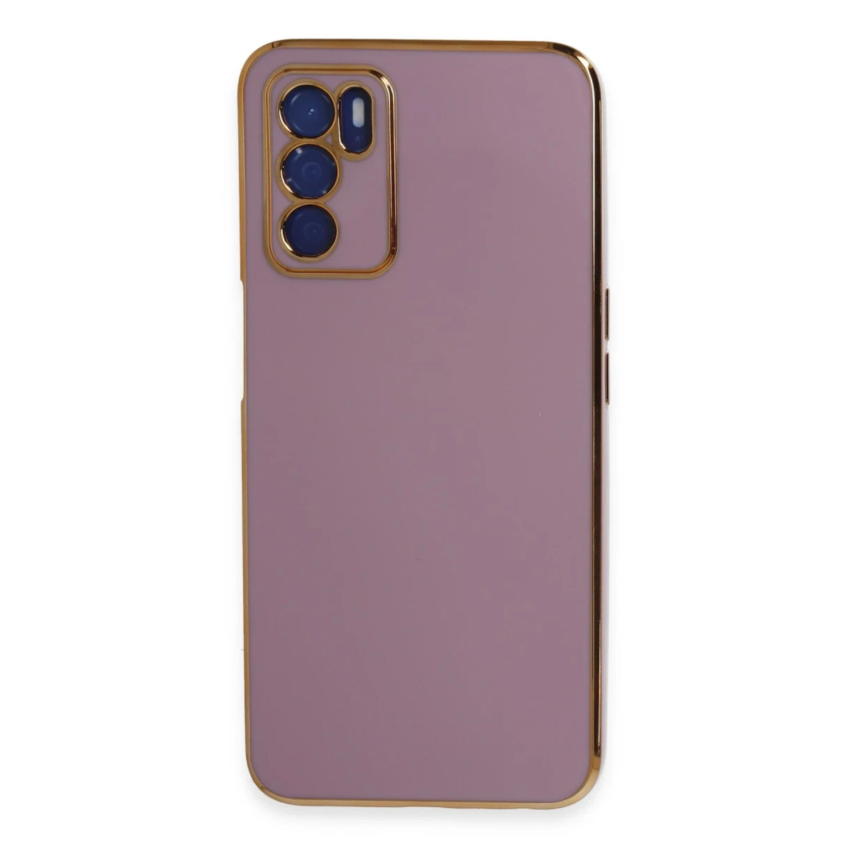 Newface Oppo A16 Kılıf Volet Silikon - Mor