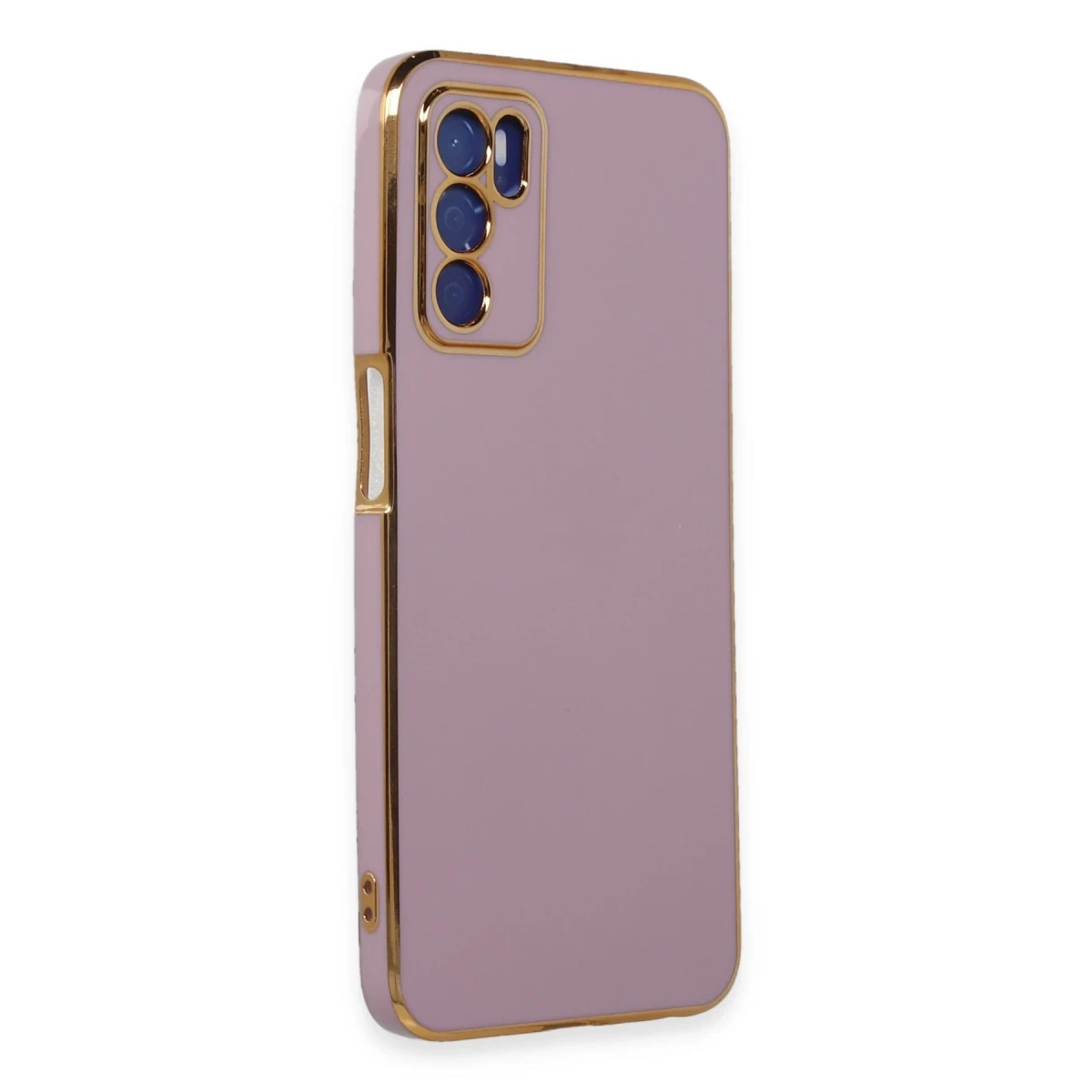 Newface Oppo A16 Kılıf Volet Silikon - Mor
