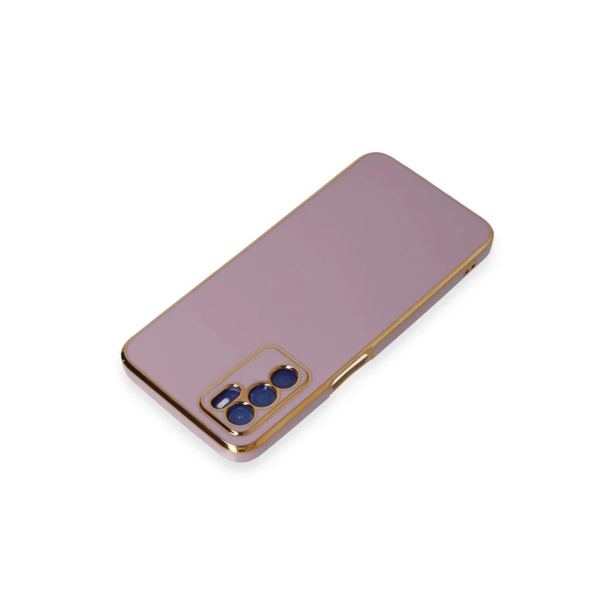 Newface Oppo A16 Kılıf Volet Silikon - Mor