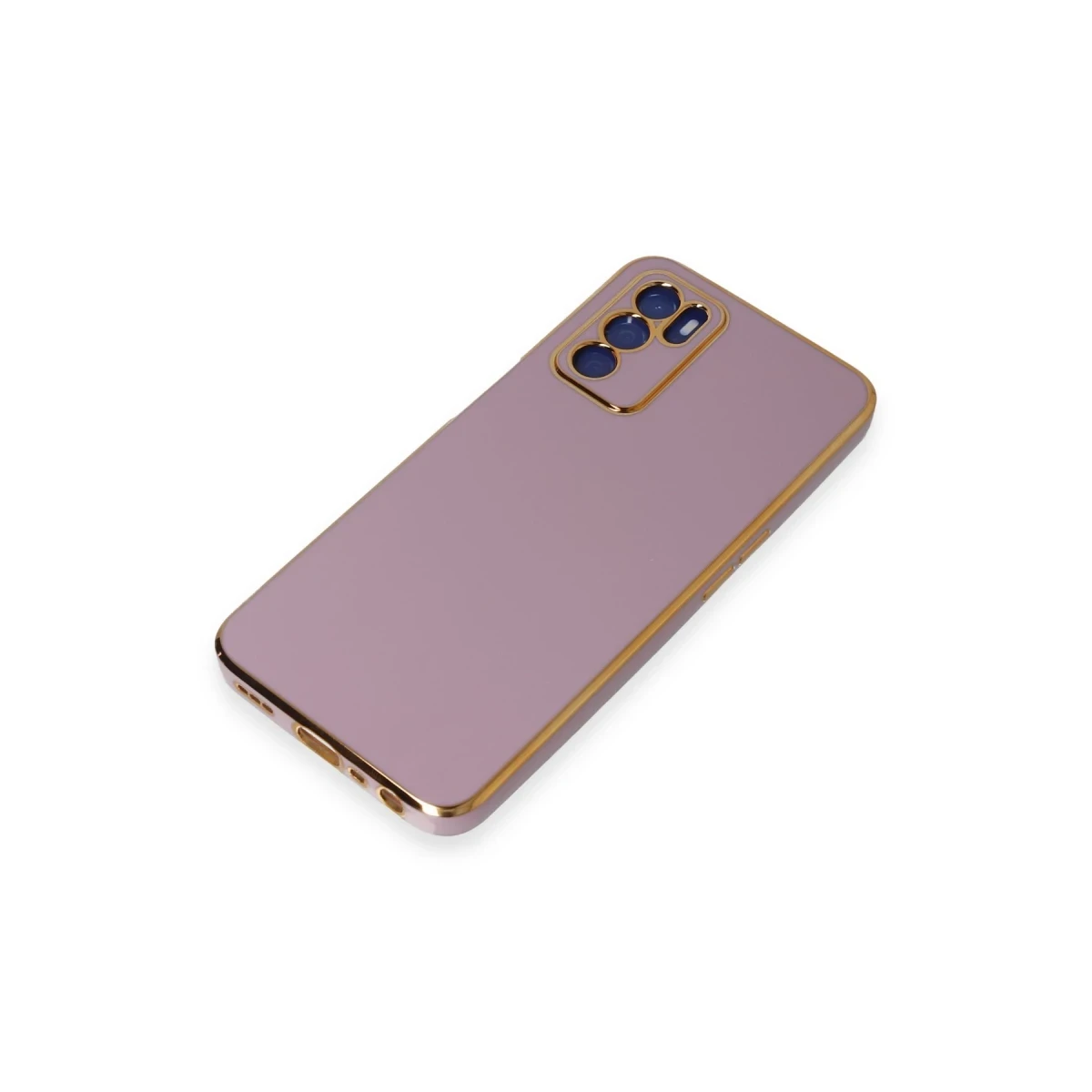 Newface Oppo A16 Kılıf Volet Silikon - Mor