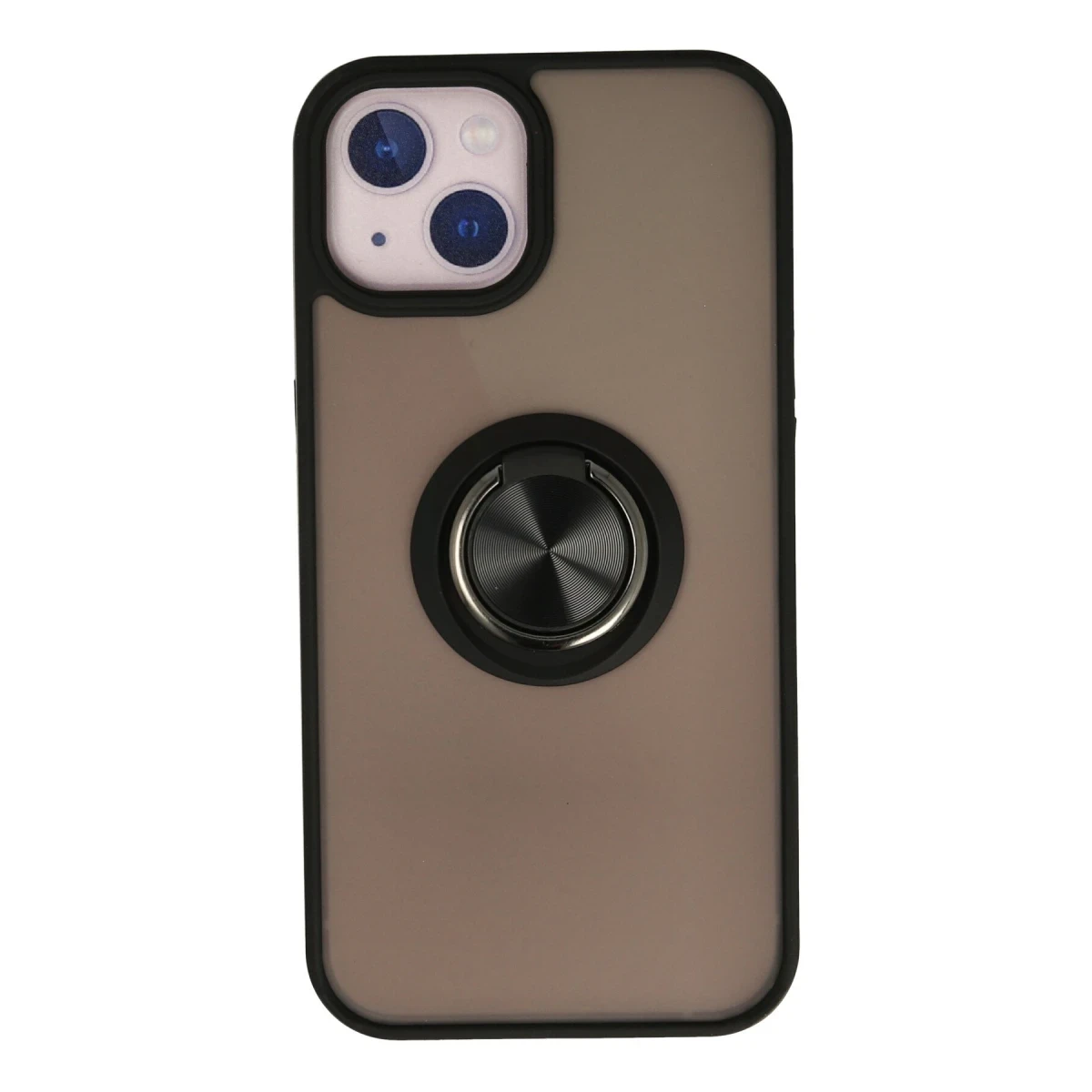 Newface Apple iPhone 13 Kılıf Montreal Yüzüklü Silikon Kapak - Siyah — görsel 4