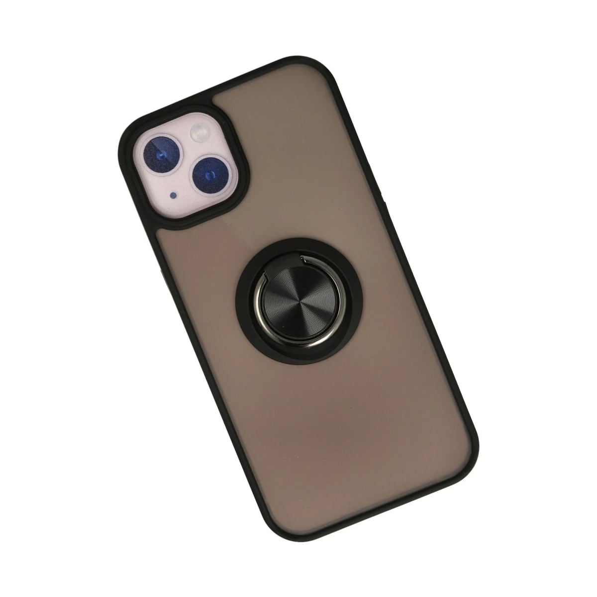 Newface Apple iPhone 13 Kılıf Montreal Yüzüklü Silikon Kapak - Siyah — görsel 5