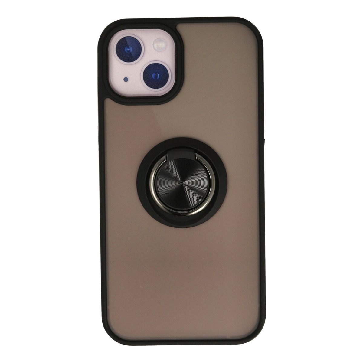Newface Apple iPhone 13 Mini Kılıf Montreal Yüzüklü Silikon Kapak - Siyah — görsel 7