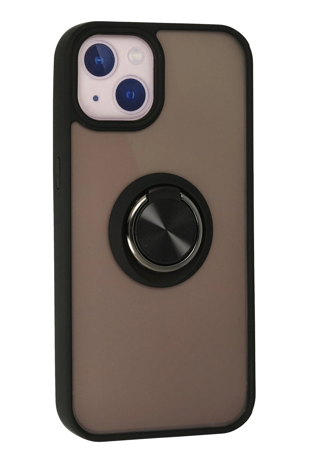 Newface Apple iPhone 13 Mini Kılıf Montreal Yüzüklü Silikon Kapak - Siyah — görsel 3