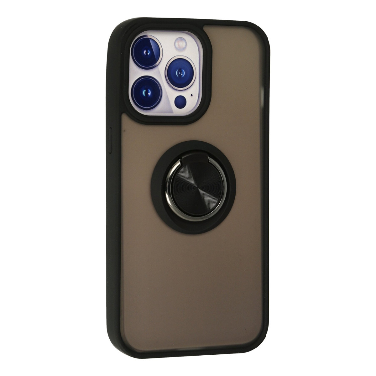 Newface Apple iPhone 13 Pro Kılıf Montreal Yüzüklü Silikon Kapak - Siyah — görsel 9