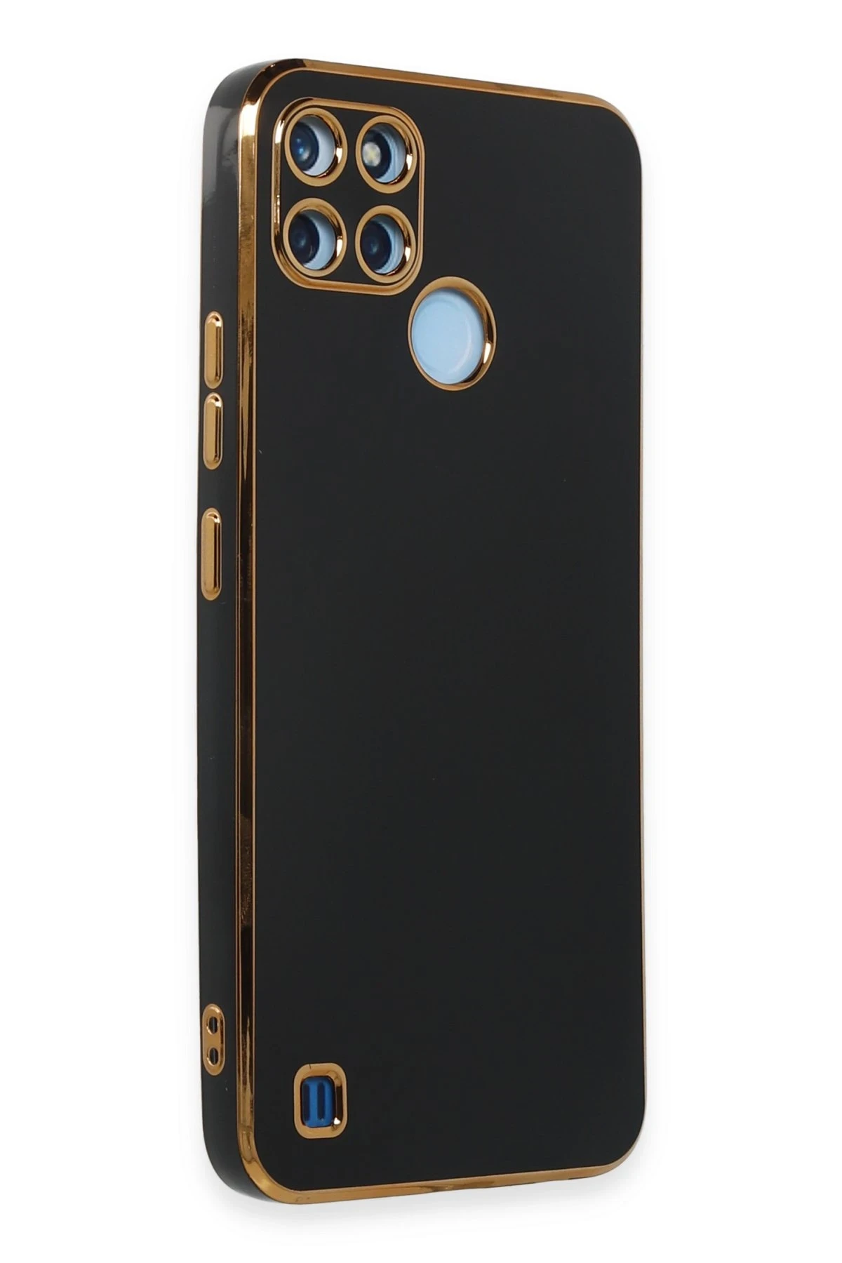 Newface Realme C25Y Kılıf Volet Silikon - Siyah