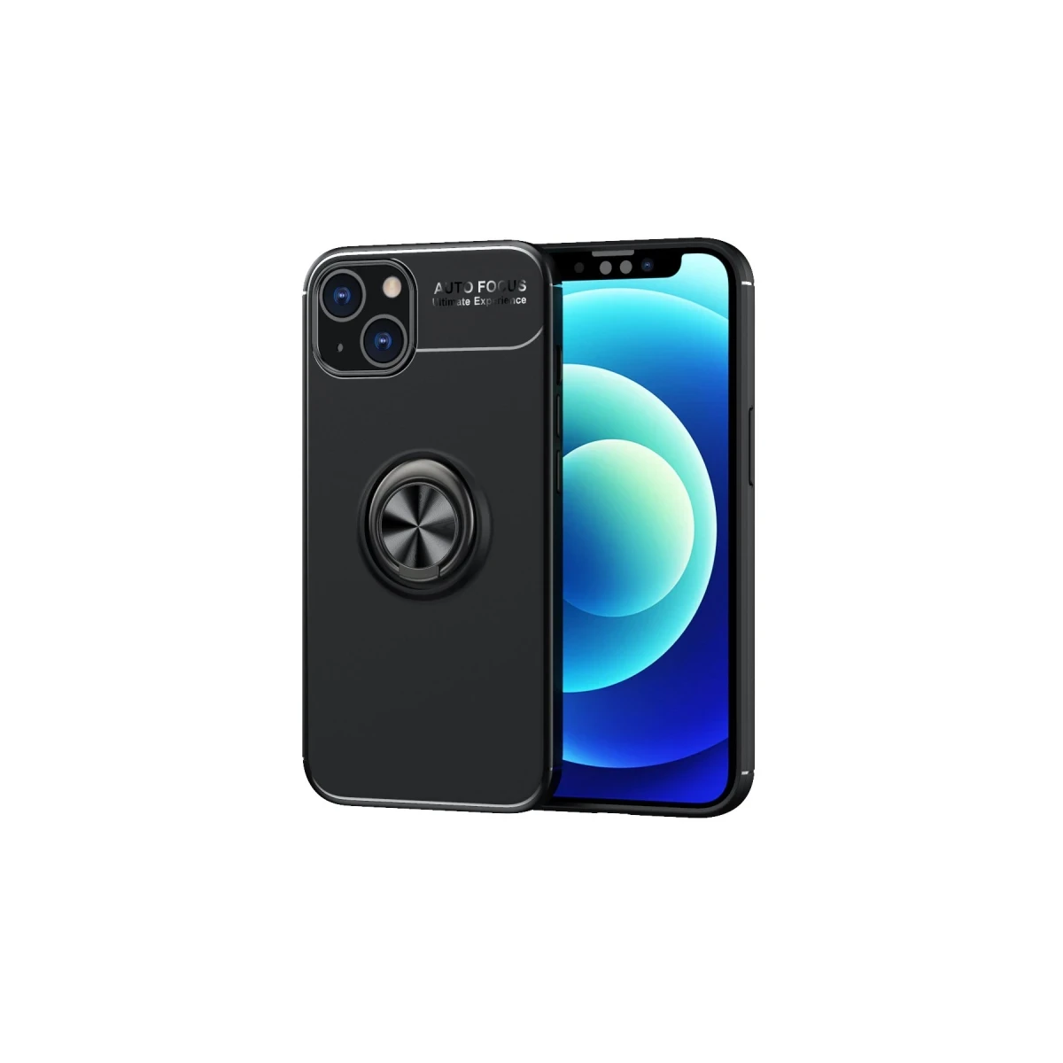 Newface Apple iPhone 13 Kılıf Range Yüzüklü Silikon - Siyah — görsel 2
